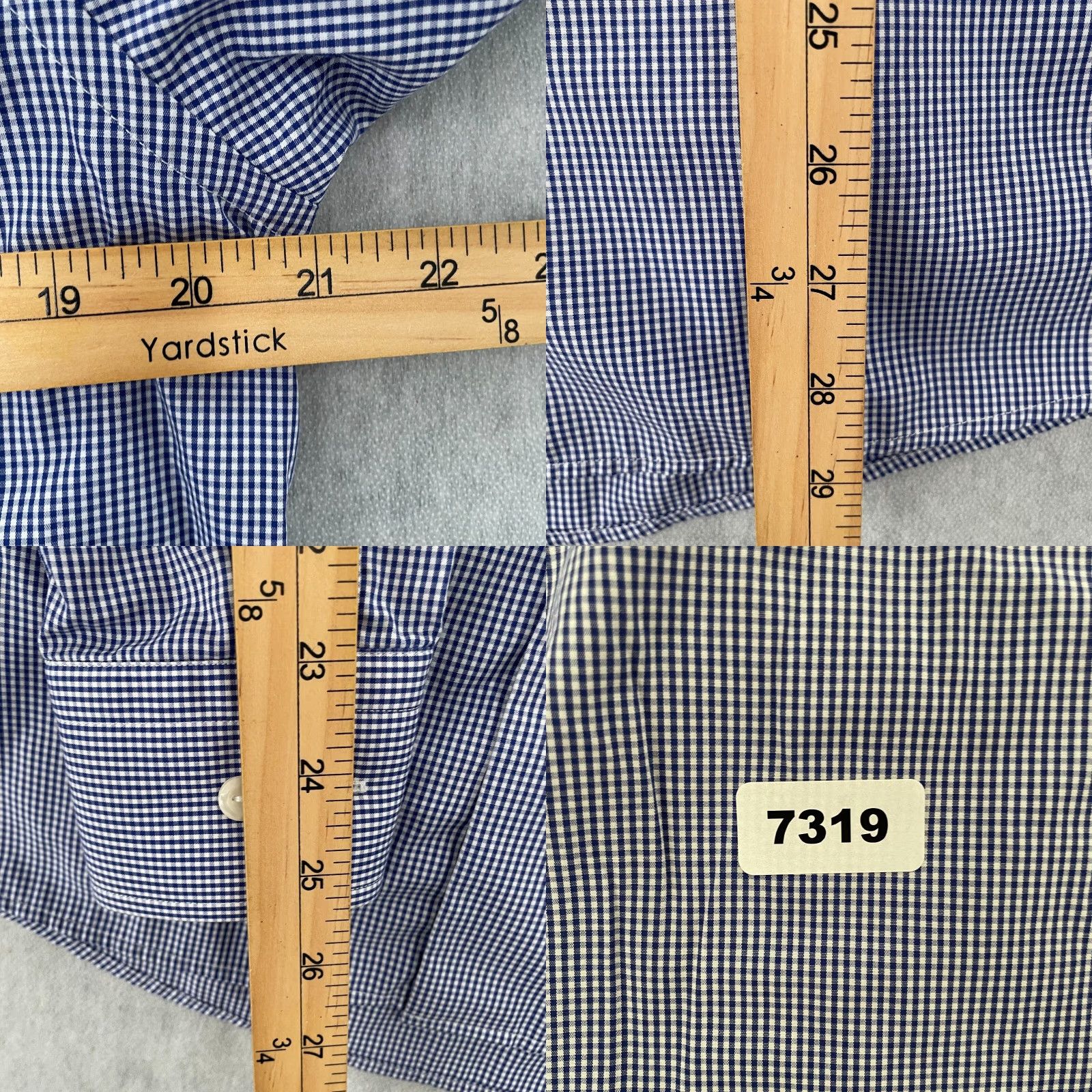 Eton VINTAGE Etón Dress Shirt Adult Medium Long Sleeve Blue Check Button Up Mens Business Casual Formal Wedding Size US M / EU 48-50 / 2 - 8 Thumbnail