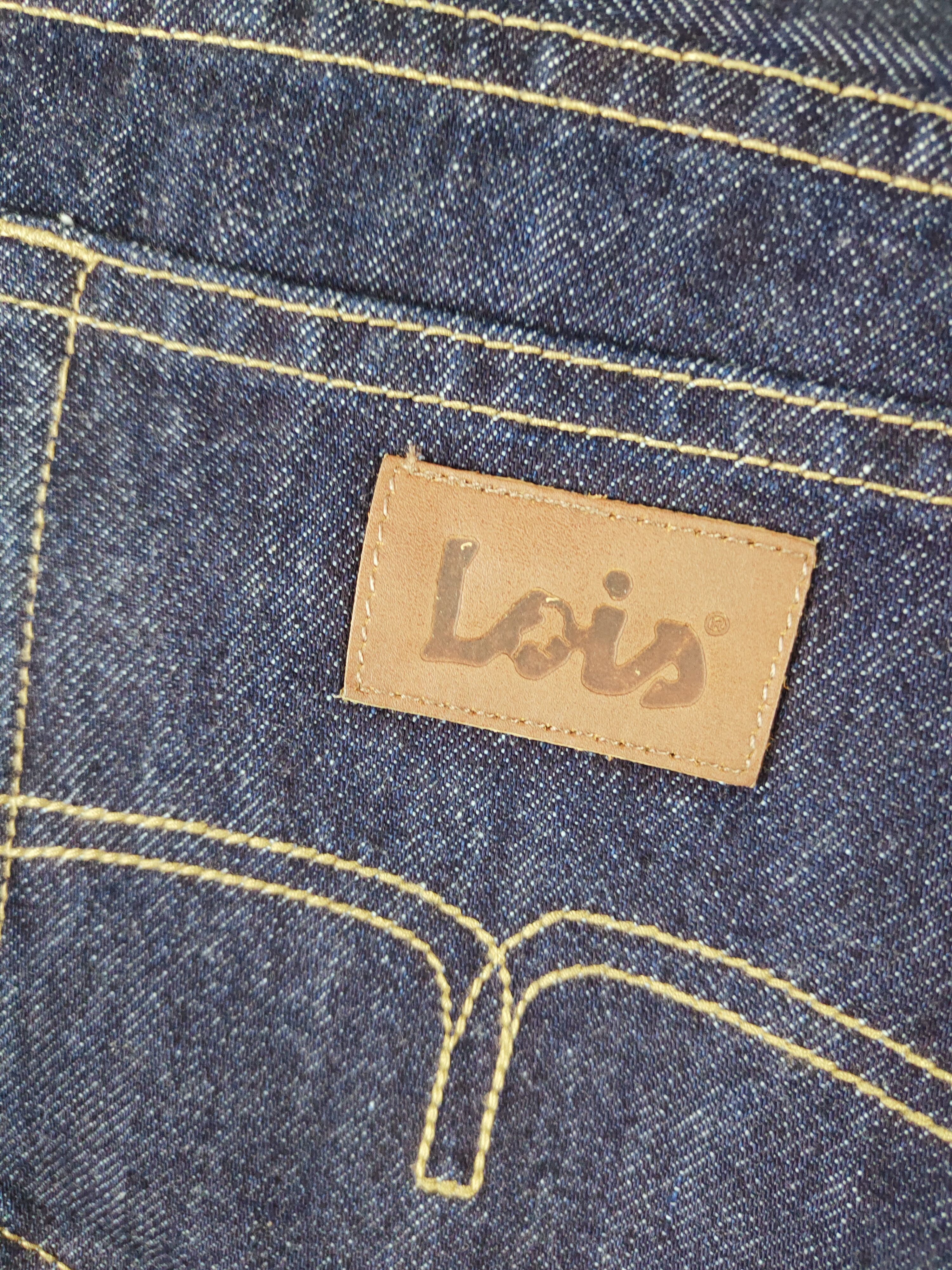 Japanese Brand × Vintage 1962 Lois 50th Anniversary Dark Blue Distressed Ripped Jeans Size US 35 - 9 Thumbnail