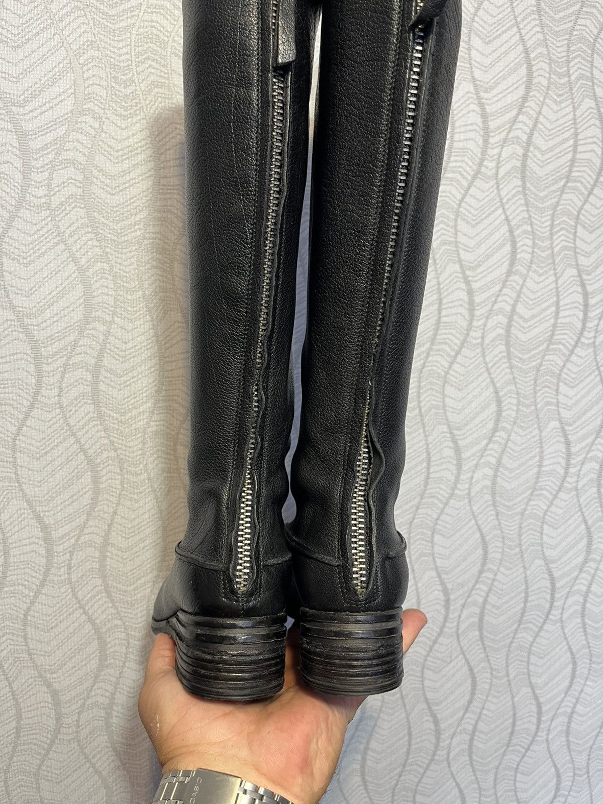 Elia Maurizi Elia Maurizi Black Leather AvantGarde Boots Guidi Style Size US 7.5 / IT 37.5 - 7 Thumbnail