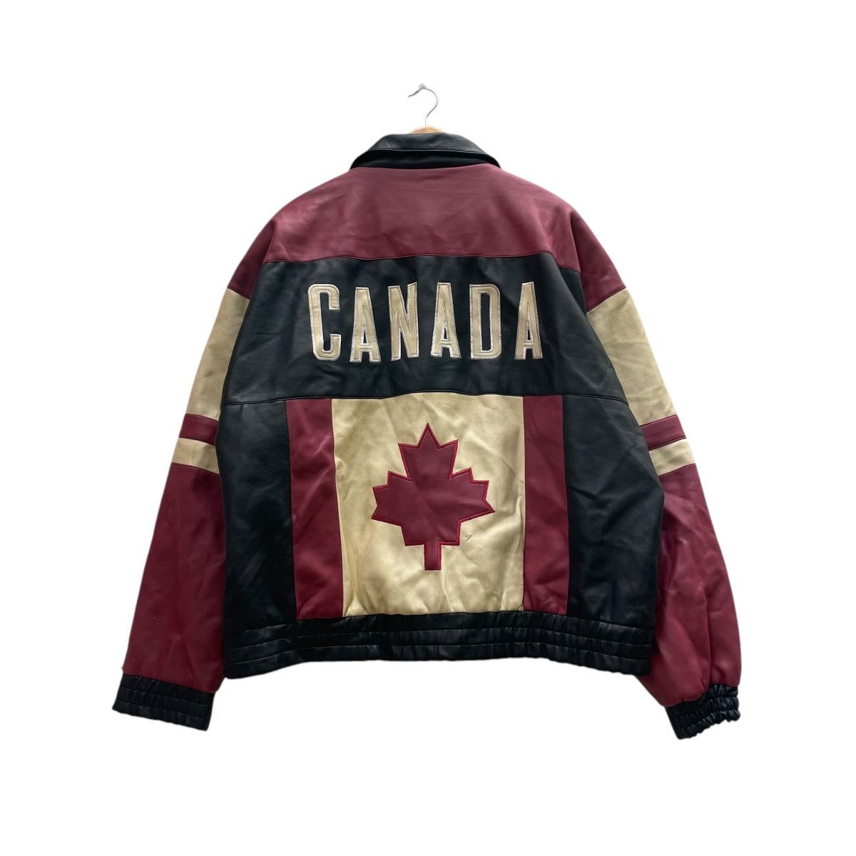 Vintage 💥Vintage Boxer American Big Log Canada Flag Jacket Size US XL / EU 56 / 4 - 1 Thumbnail