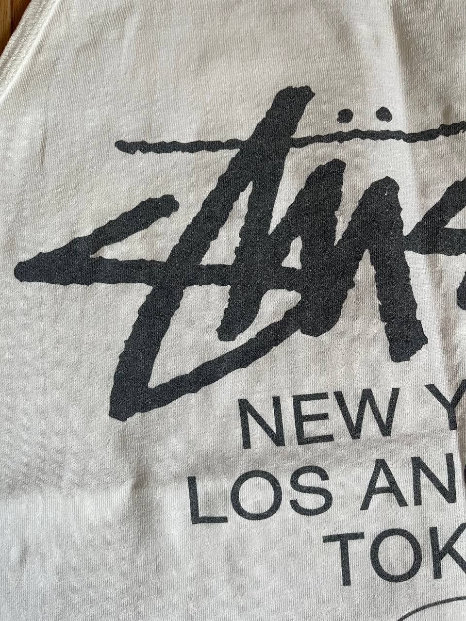 Japanese Brand × Stussy Stussy Tour Big Logo Tank Top Shirt Size US M / EU 48-50 / 2 - 7 Thumbnail
