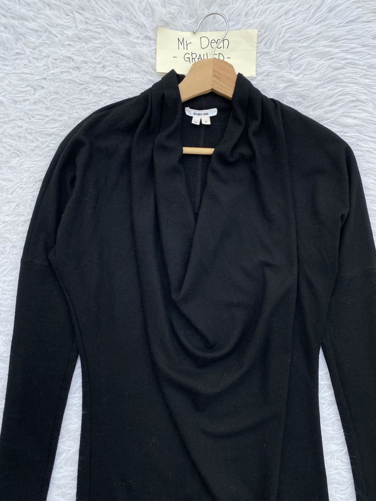 Helmut Lang Rare Helmut Lang Cowl Neck Black Dress Size S / US 4 / IT 40 - 7 Thumbnail