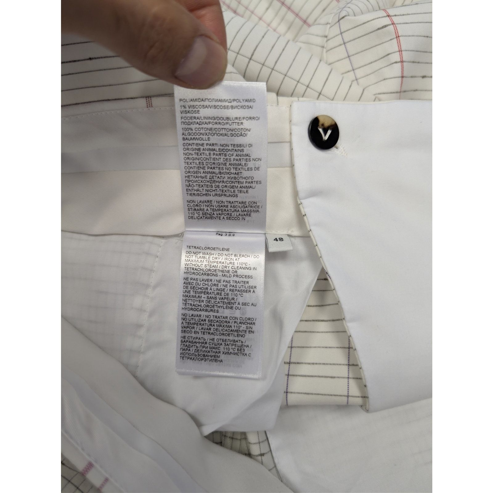 Bottega Veneta o1rshd1 Notebook Cotton Trousers Pants in Off White Size US 32 / EU 48 - 19 Thumbnail