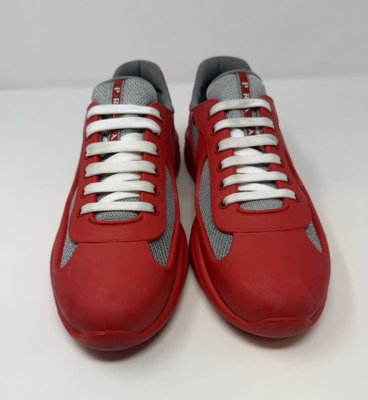 Prada Prada Americas Cup Rubber Sneaker Red Size US 10 / EU 43 - 2 Thumbnail