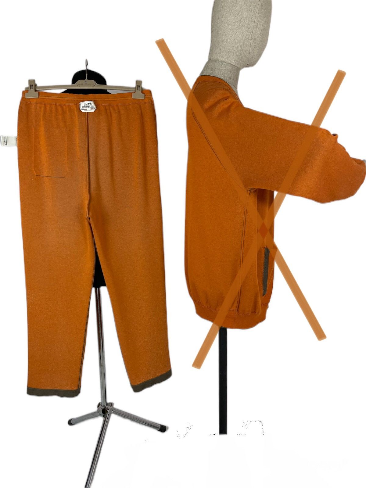 Hermes RARE H Logo Cashmere-Silk Tracksuit Zip Pocket Pants Jogging Size US 31 - 10 Thumbnail