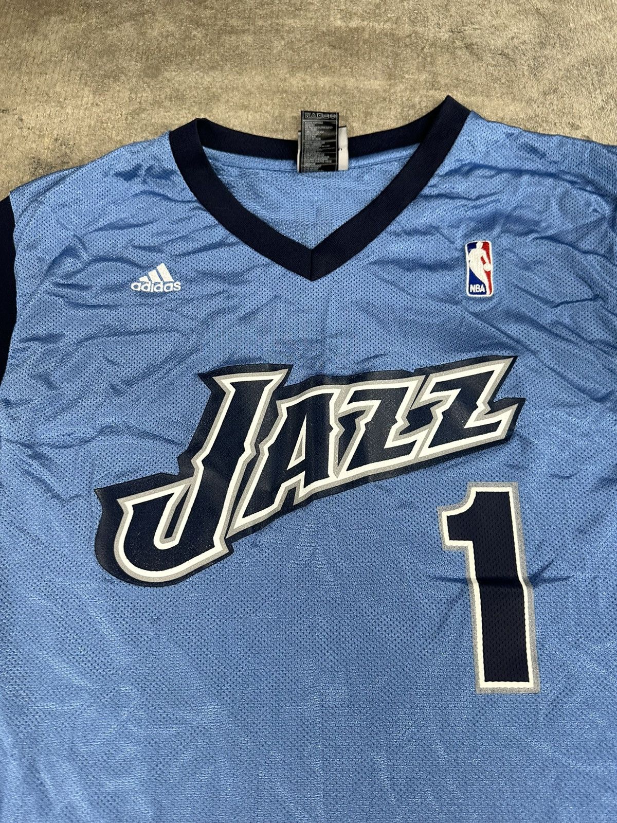 Adidas × NBA × Vintage Vintage Y2K 00s Adidas Utah Jazz Nationwide Jersey Size US XL / EU 56 / 4 - 5 Thumbnail