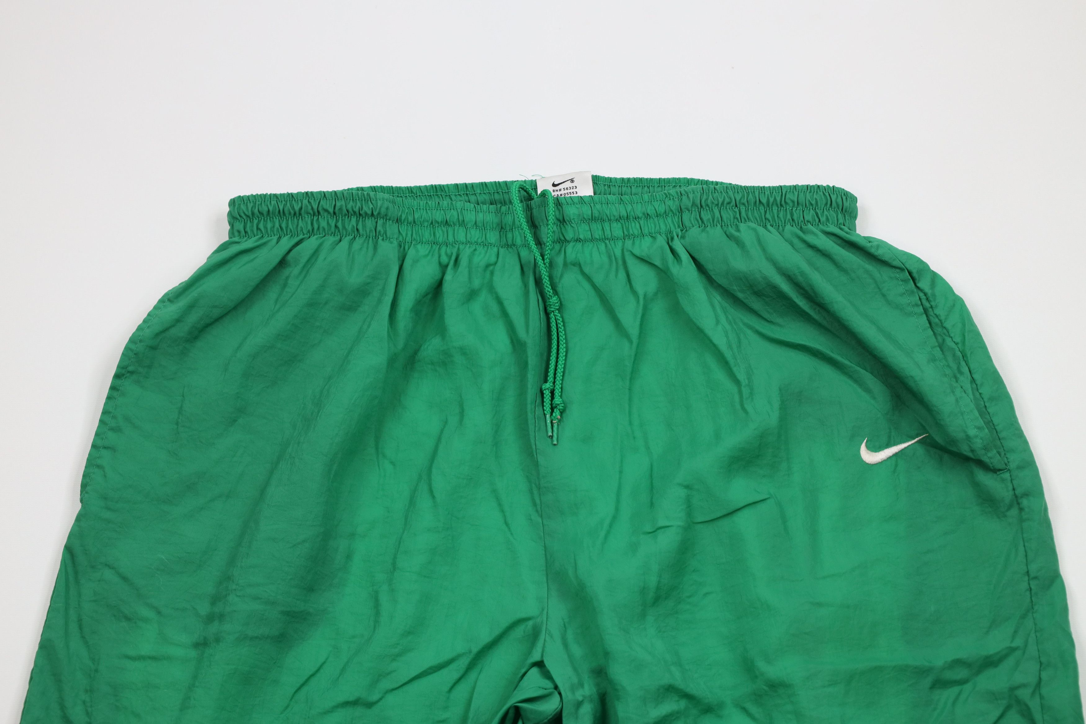 Nike × Vintage Vintage 90s Nike Scott Mini Swoosh Lined Joggers Pants Green Size US 38 / EU 54 - 2 Thumbnail