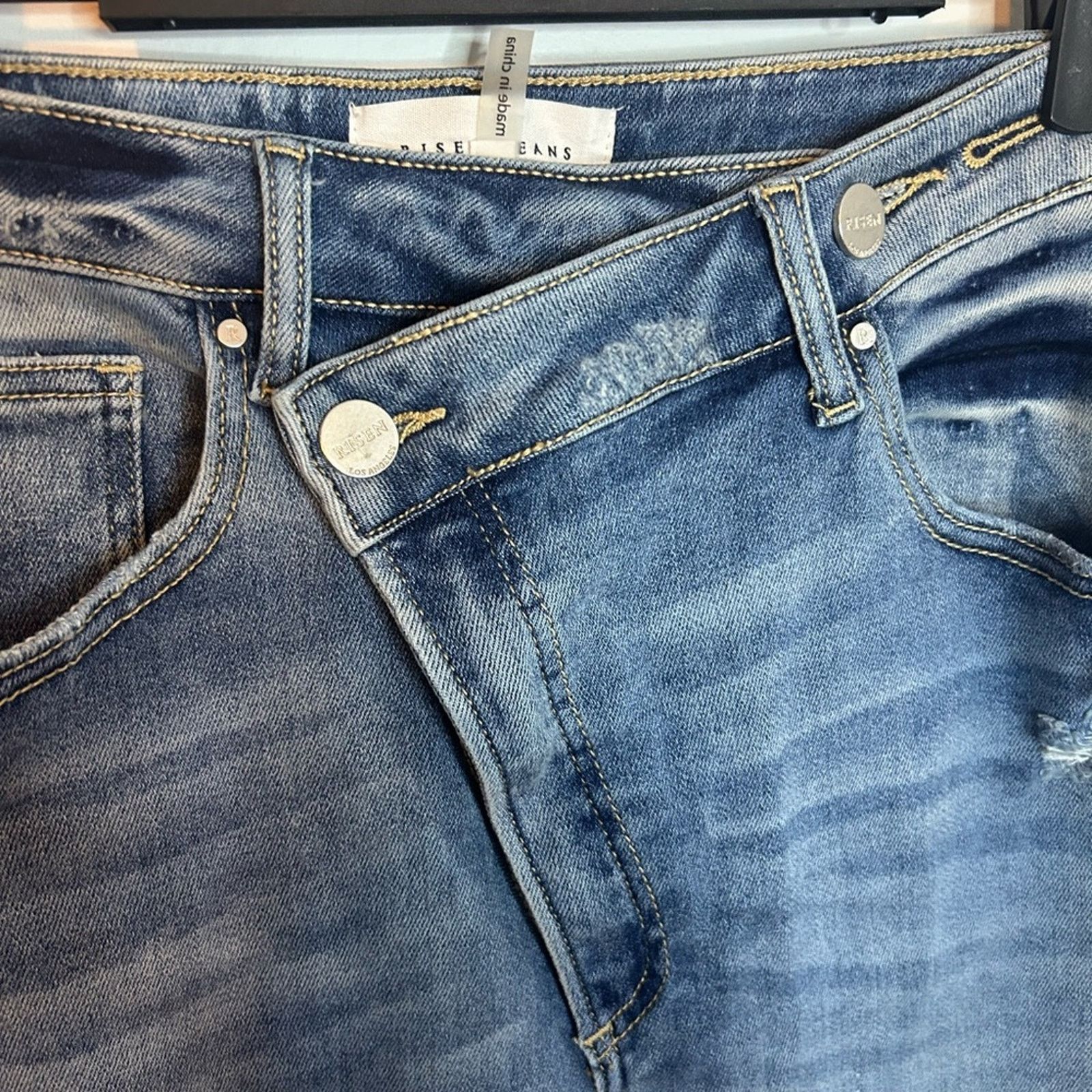 Other Risen Boyfriend Crossover Distressed Jeans Size 30" / US 8 / IT 44 - 6 Thumbnail