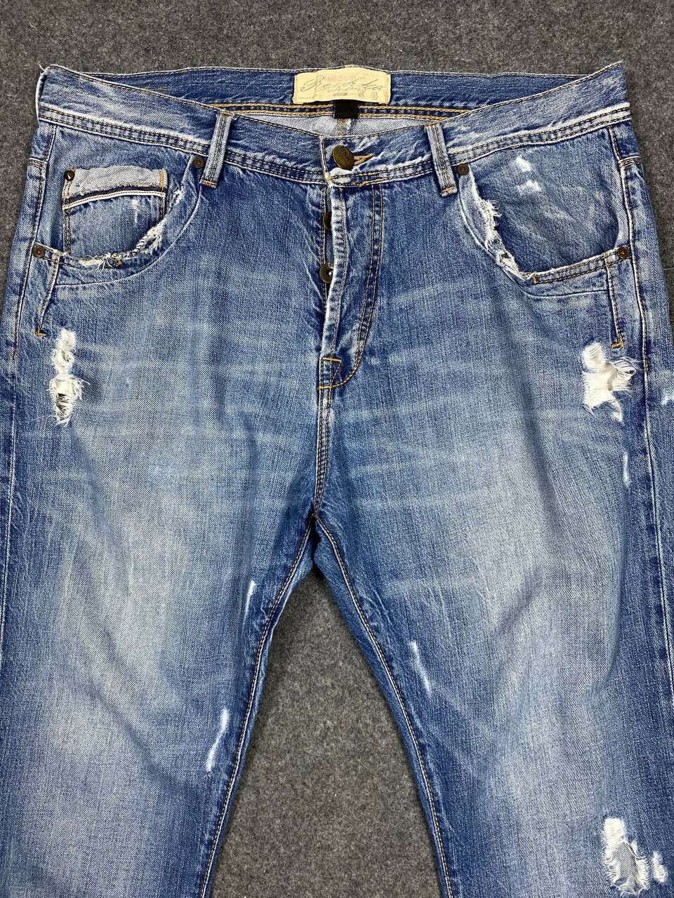 Bershka bershka distressed denim selvedgeon pocket nice design Size US 38 / EU 54 - 10 Thumbnail