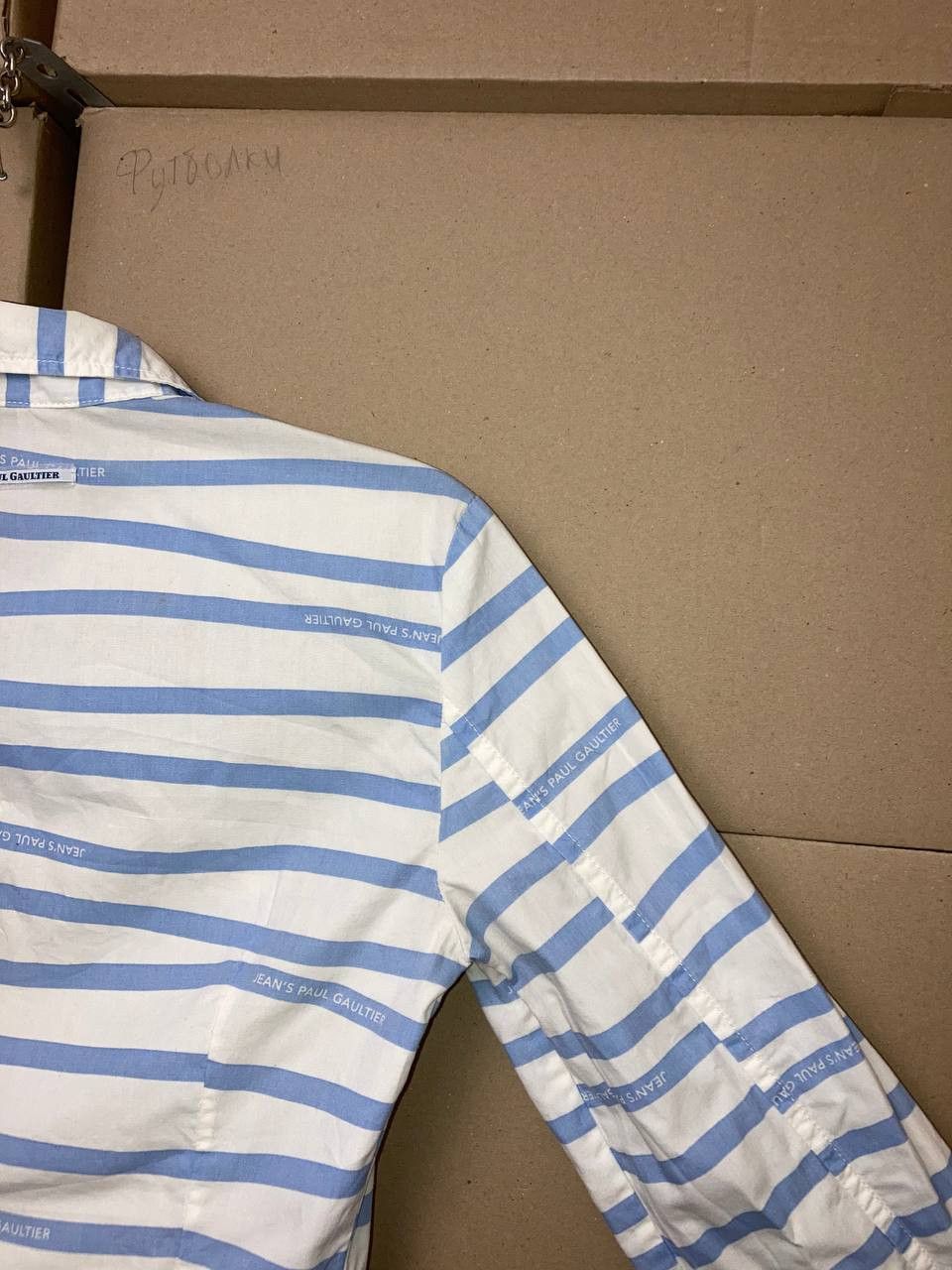 Jean Paul Gaultier JEAN PAUL GAULTIER STRIPED DRESS SHIRT BUTTON AVANT GARD Size XS / US 0-2 / IT 36-38 - 5 Thumbnail