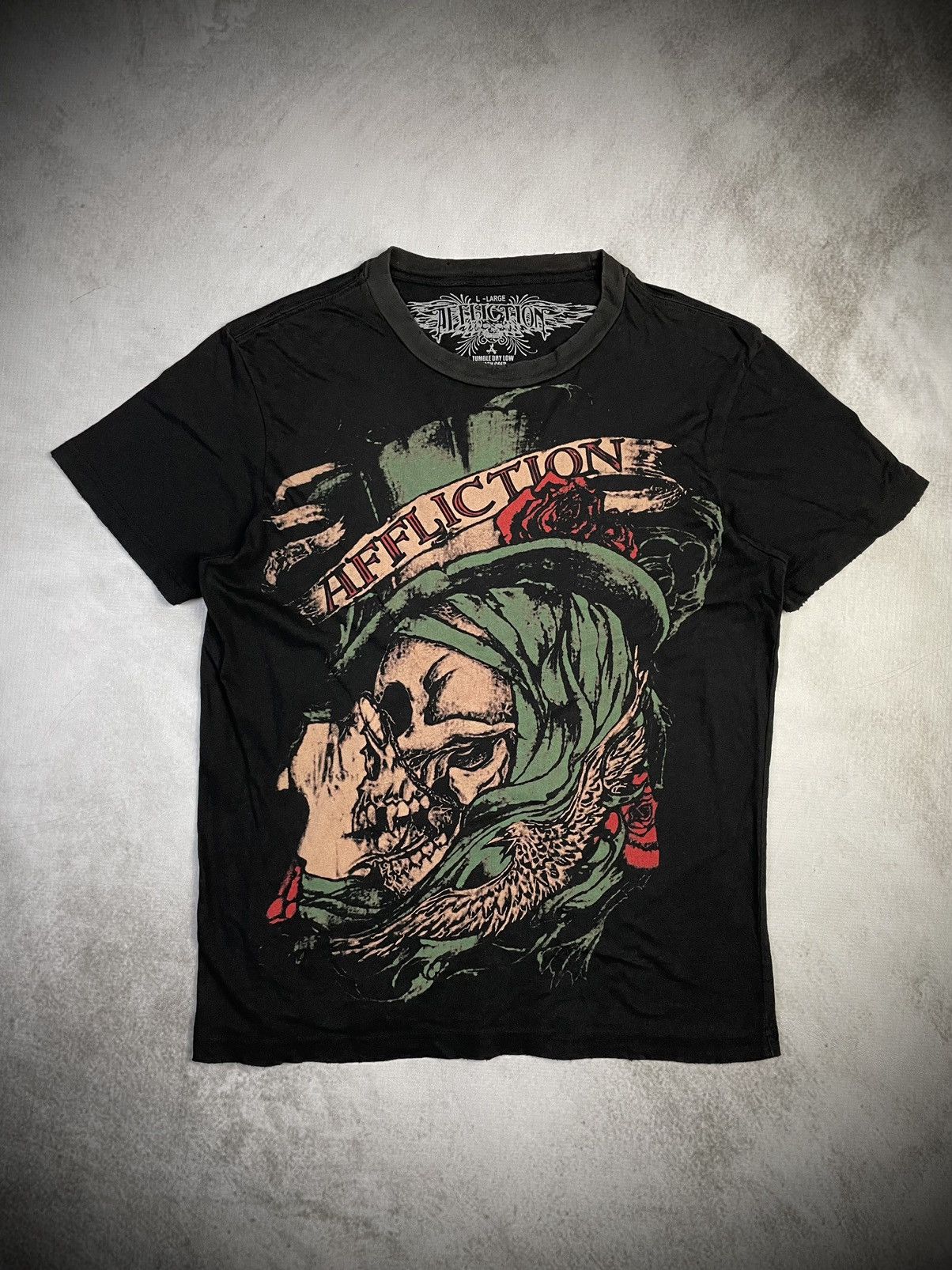 Affliction 2000s Affliction Skull & Serpent Tshirt Size US M / EU 48-50 / 2 - 2 Thumbnail