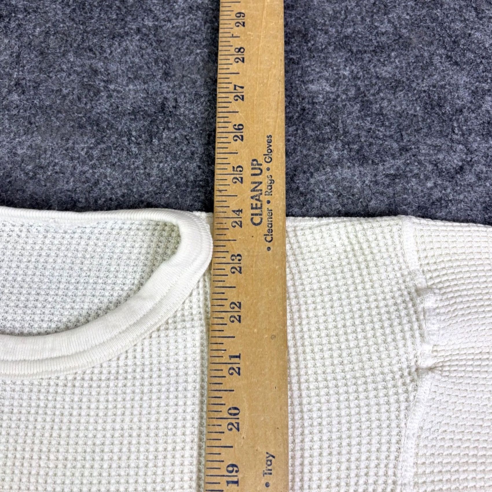 Vintage VINTAGE Thermal Waffle Knit Long Sleeve Shirt Cream Off-White Crew Neck Medium Mens 1990s Size US M / EU 48-50 / 2 - 4 Thumbnail
