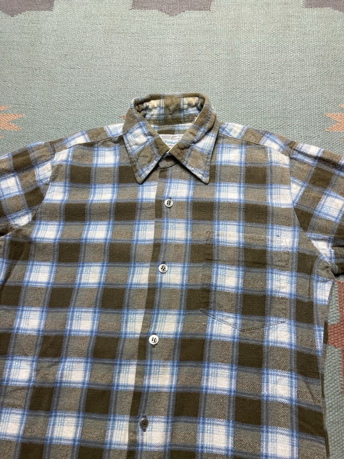 Vintage 70s flannel shirt JCPenney plaid soft boys 16 women’s small? Size S / US 4 / IT 40 - 2 Thumbnail
