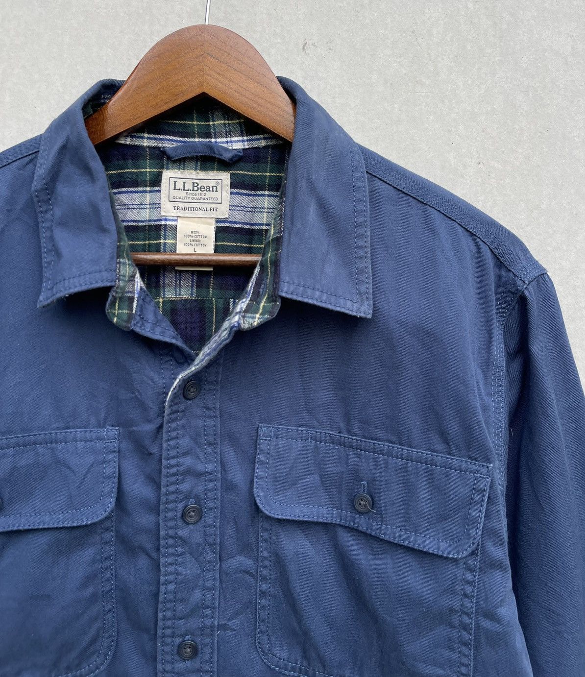 L.L. Bean × Todd Snyder 🔥Vintage L.L. Bean Men's Flannel-Lined Hurricane Shirt Size US L / EU 52-54 / 3 - 5 Thumbnail