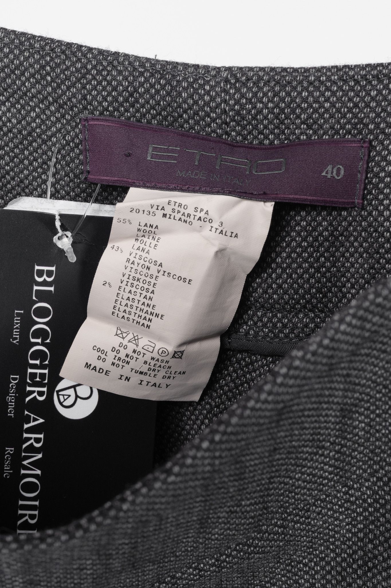 Etro Etro Grey Micro-Dot Wool-Flannel Straight-Leg Trousers Size 27" / US 4 / IT 40 - 7 Thumbnail
