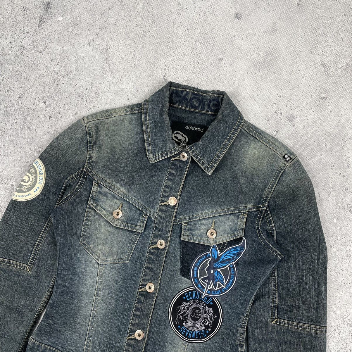 Ecko Unltd. × Vintage Vintage Ecko Red Y2K Fairy Denim Jacket Size S / US 4 / IT 40 - 4 Thumbnail