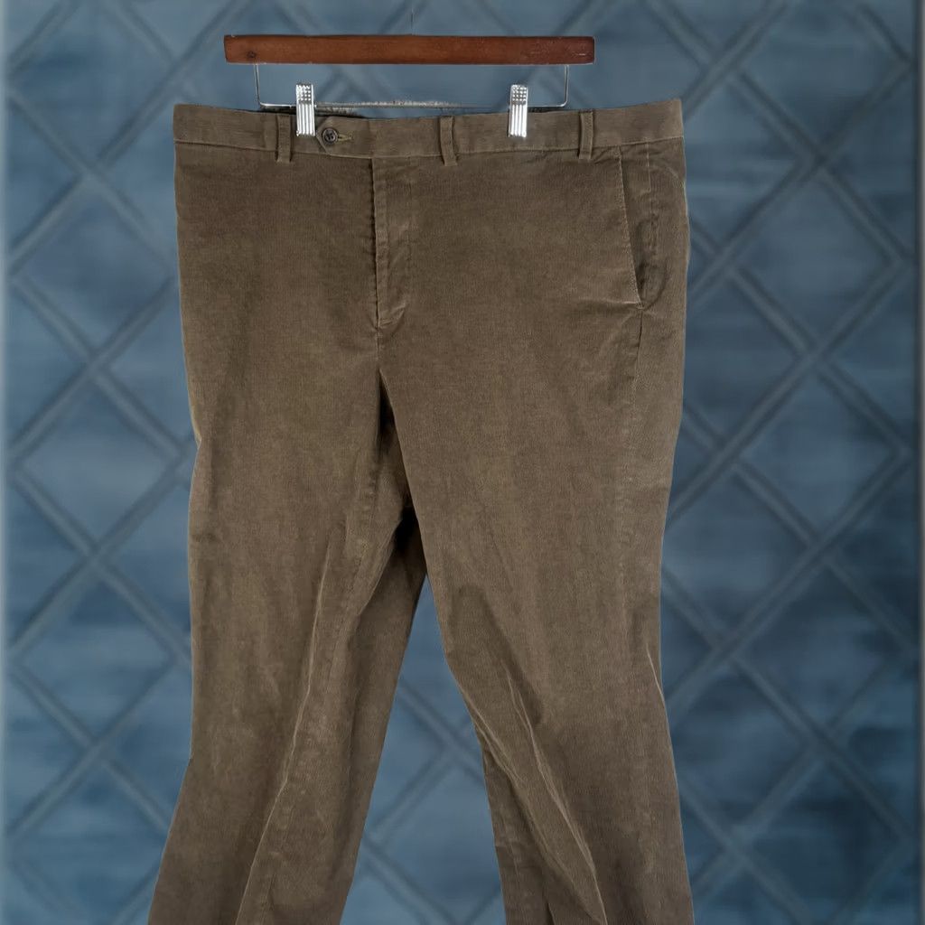 Ralph Lauren Lauren Ralph Lauren Pants Mens 40x32 Corduroy Dress Chino Stretch Casual Brown Cotton Spandex Flat Front Pocketed 40W 32L Mens Size US 40 / EU 56 - 1 Thumbnail