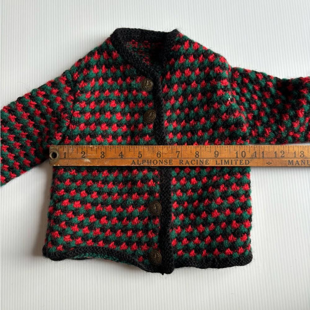 Designer Vintage Knitted Kids Vest Size US XXS / EU 40 - 3 Thumbnail