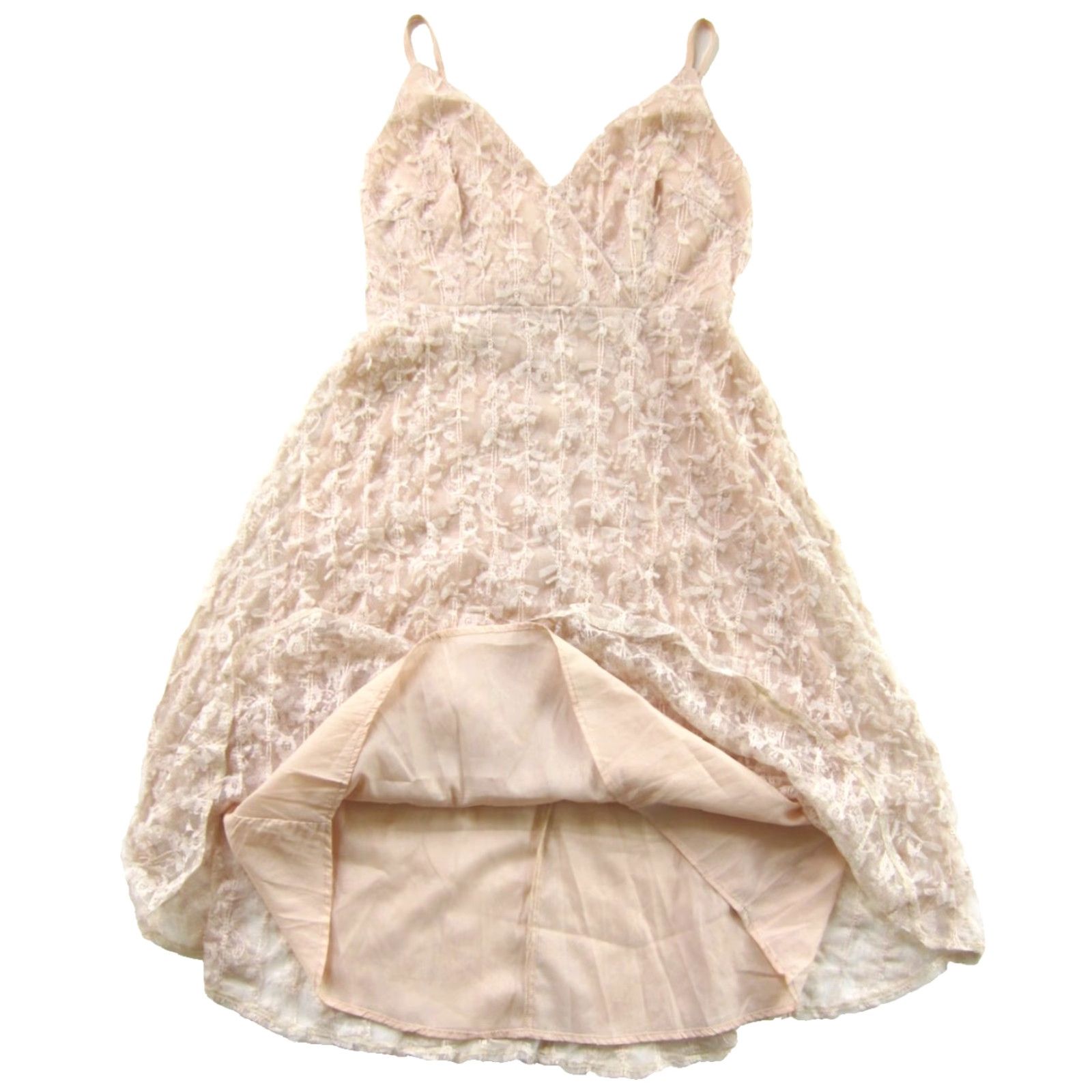 Akira AKIRA Light Pink Lace Bow Empire Waist Tank Slip Party Gown Dress Medium Size M / US 6-8 / IT 42-44 - 5 Thumbnail