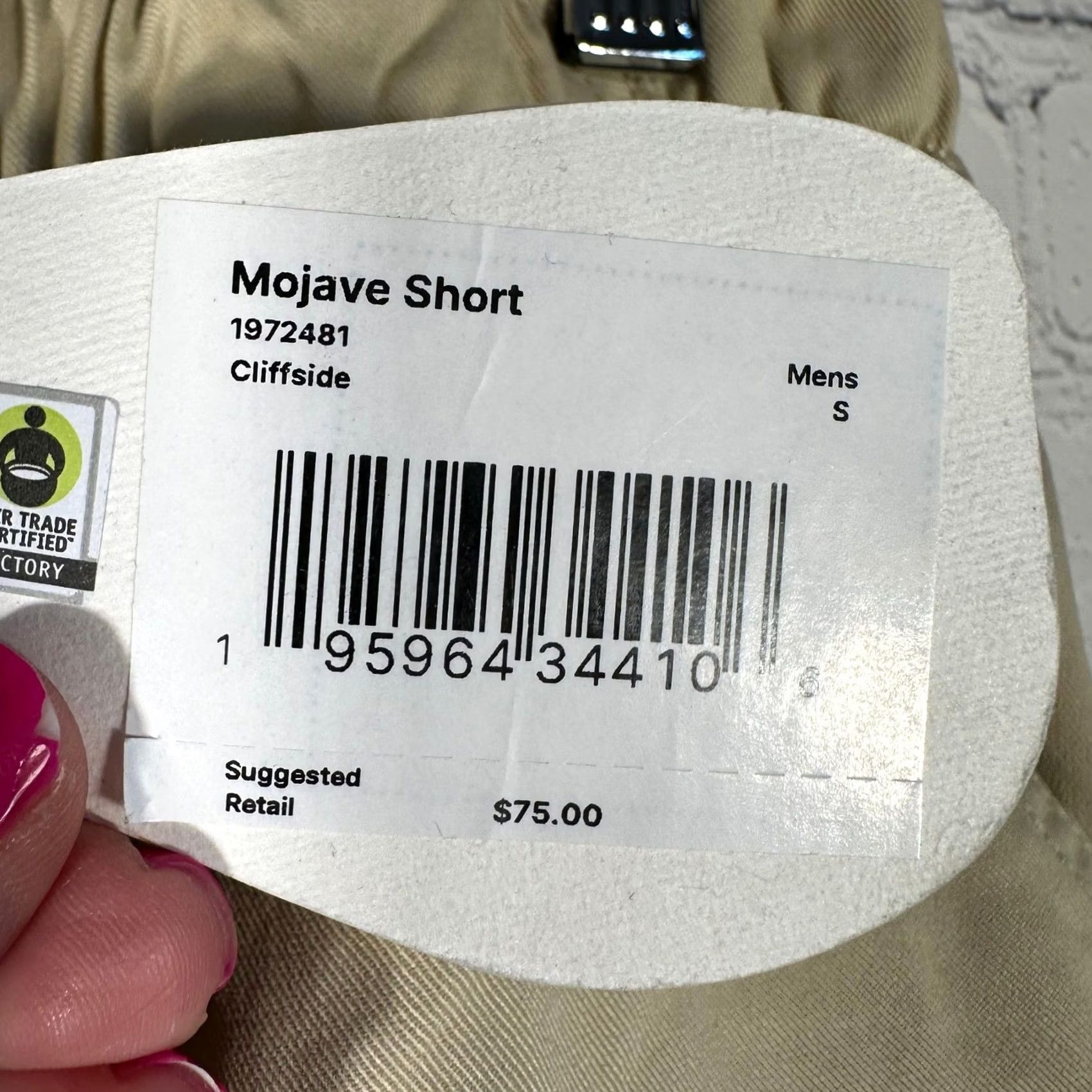 Prana prAna Mojave Short Cliffside Tan Khaki Mens S 6 Inseam Canvas Cotton Blend Belted Pockets logo 1972481 NEW Size US 27 - 3 Thumbnail