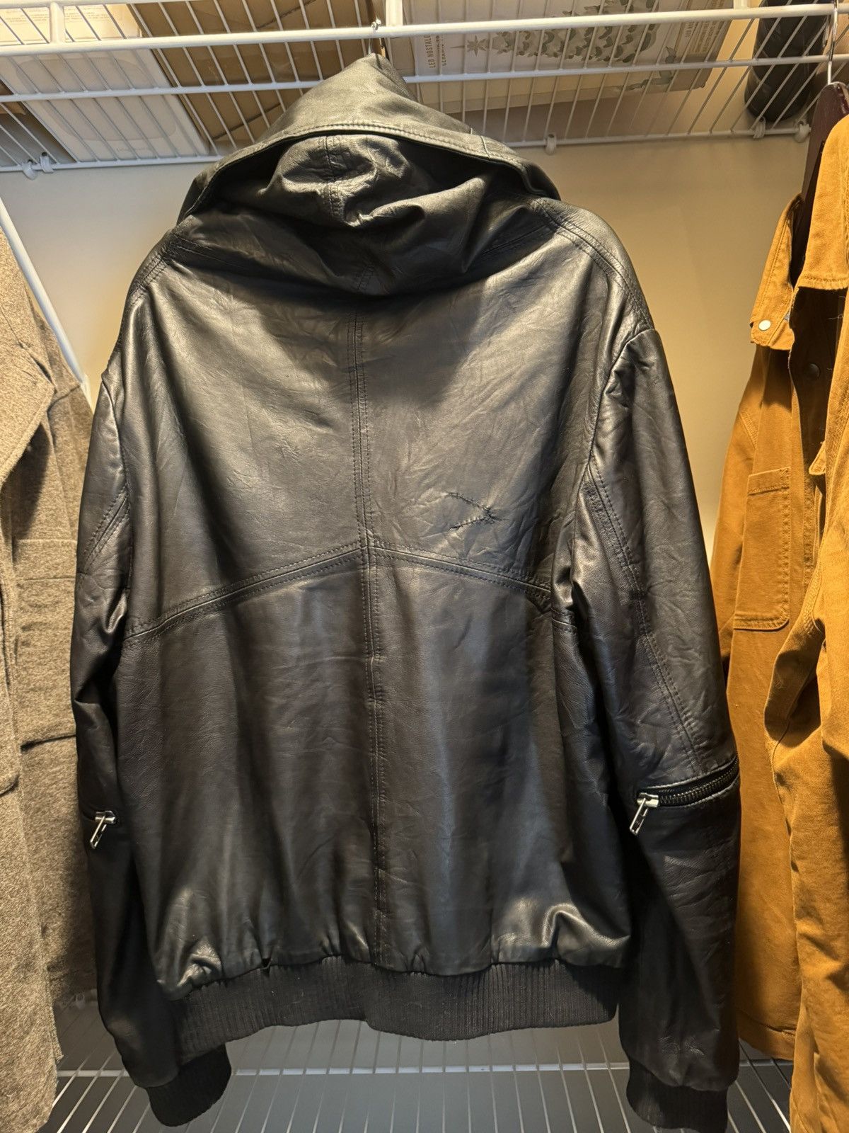 Allsaints ALLSAINTS Leather Cobra Bomber Size US XL / EU 56 / 4 - 2 Thumbnail