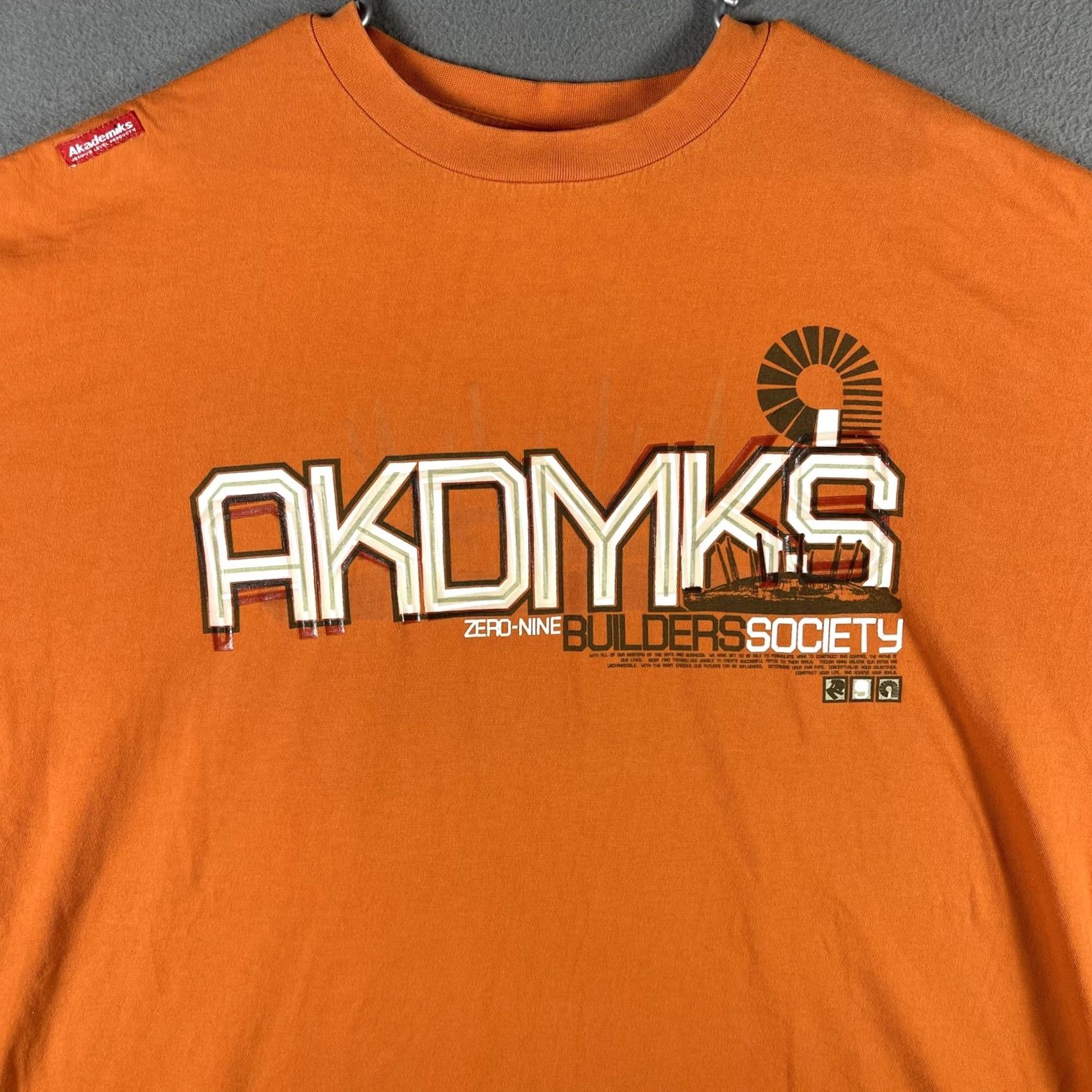 Akademiks Akademiks Shirt Mens 3XL Orange Zero-Nine Builders Society Graphic Tee Urban Size US XXL / EU 58 / 5 - 3 Thumbnail