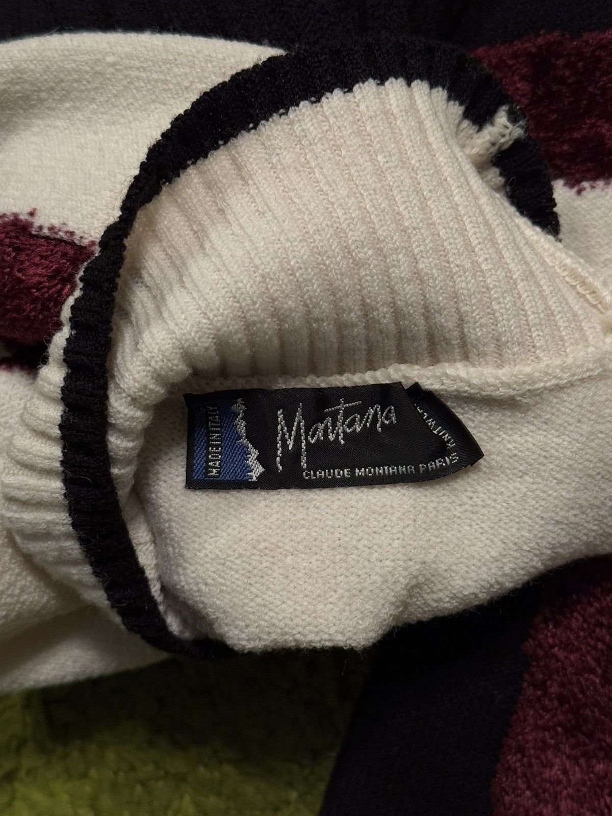 Claude Montana × Vintage Claude Montana 1980s archive avant garde ribbed sweater Size M / US 6-8 / IT 42-44 - 4 Thumbnail