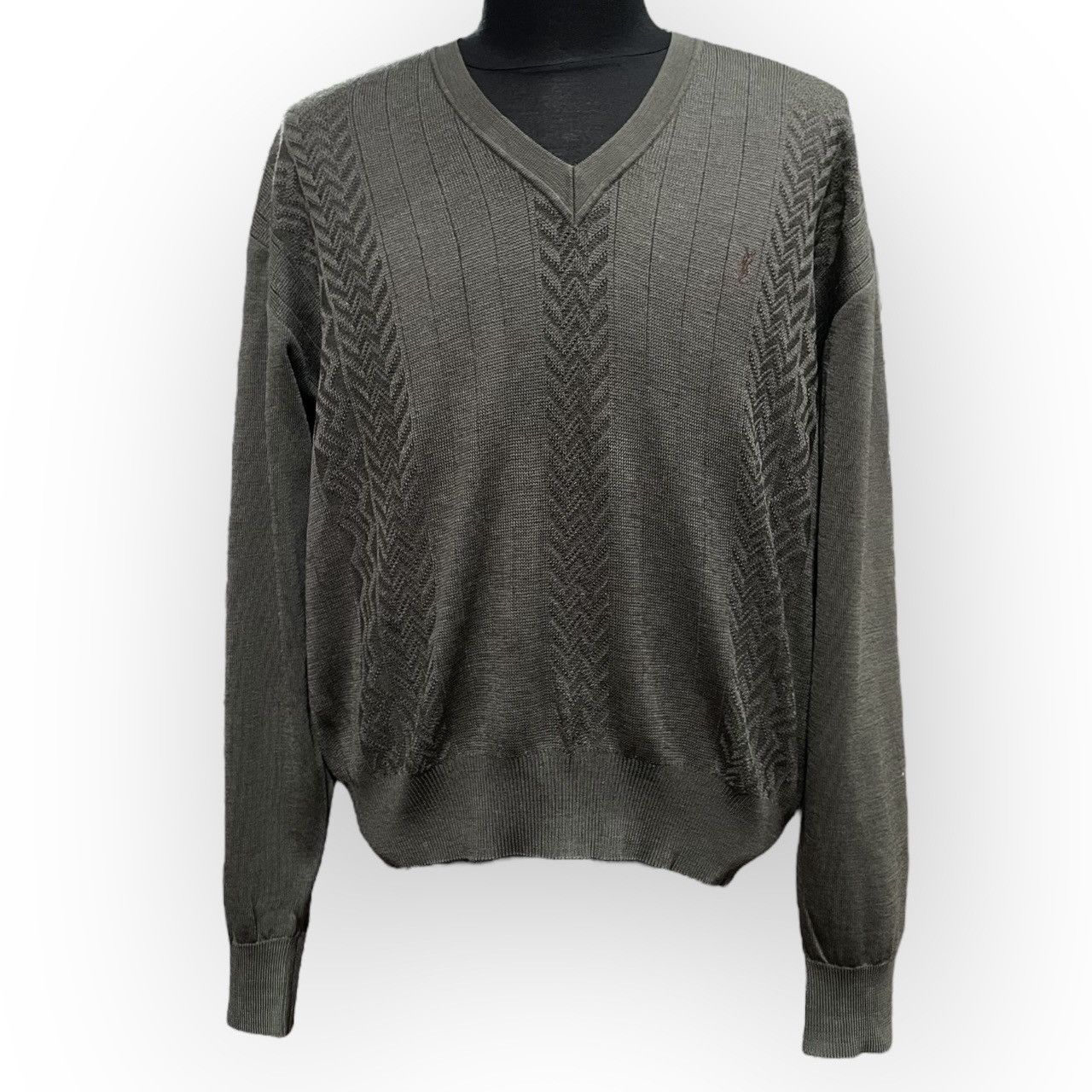 Designer × Yves Saint Laurent Vintage Yves Saint Laurent Knit Sweatshirt Size US M / EU 48-50 / 2 - 1 Thumbnail