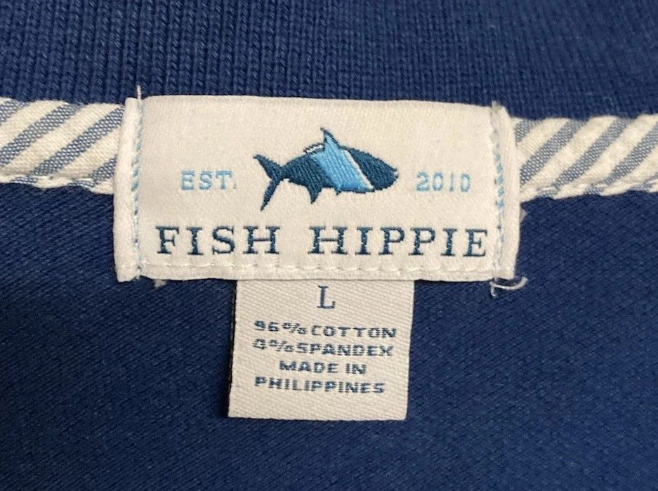 Other Fish Hippie Pique Polo Shirt Blue Sz L Bundle of 2 Size US L / EU 52-54 / 3 - 3 Thumbnail