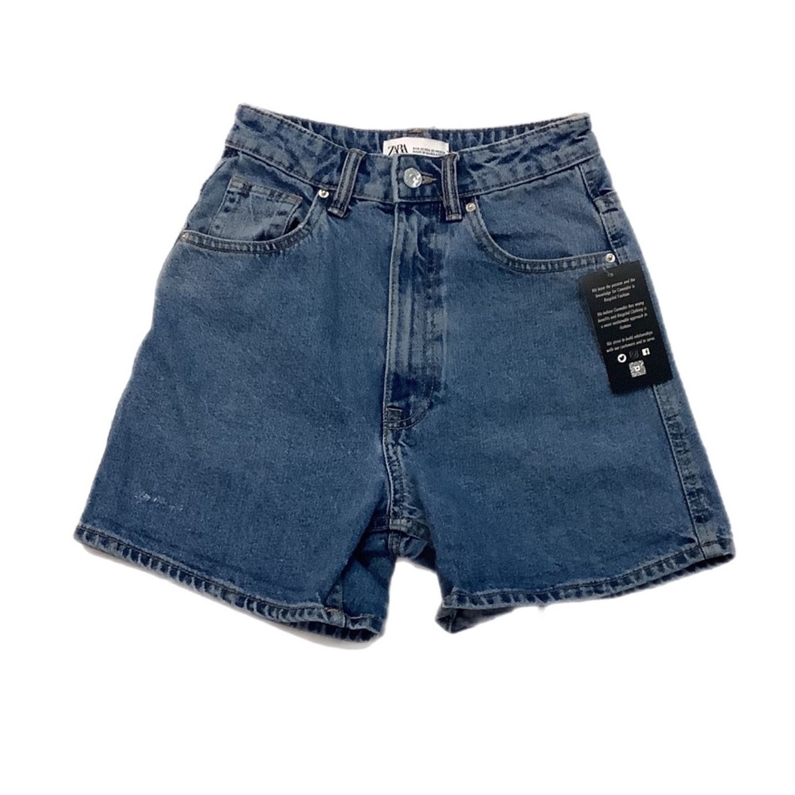 Vintage Zera High Waist Jeans shorts Size 24" / US 00 / IT 34 - 1 Thumbnail