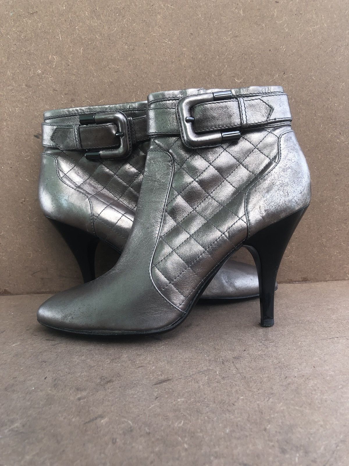 Burberry Rurberry Grey Leather Women’s Boots Size 40 Size US 10 / IT 40 - 2 Thumbnail