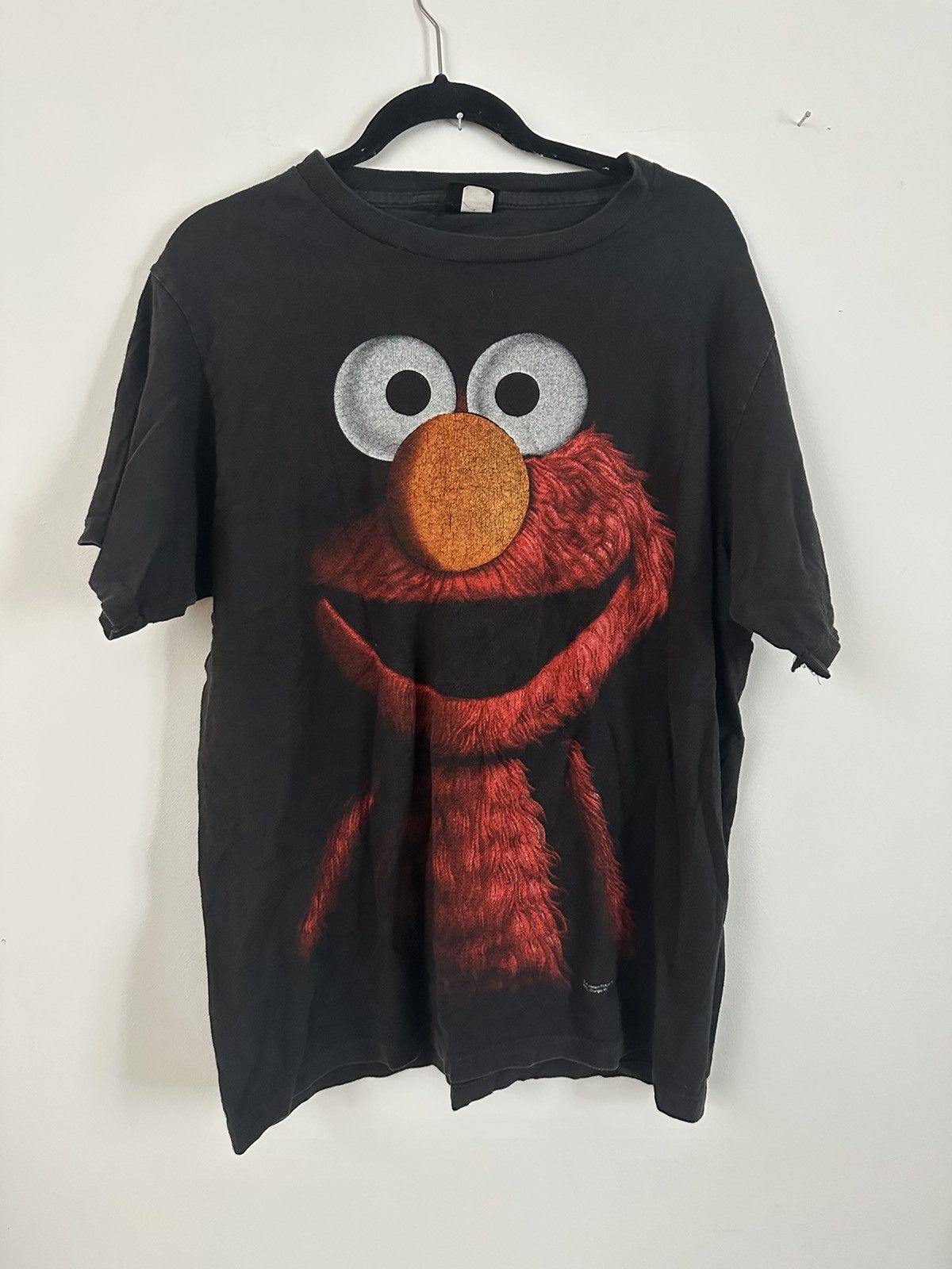 image of Vintage 90’S Jim Henson Sesame Street Elmo Skater Tee in Black, Men's (Size XL)