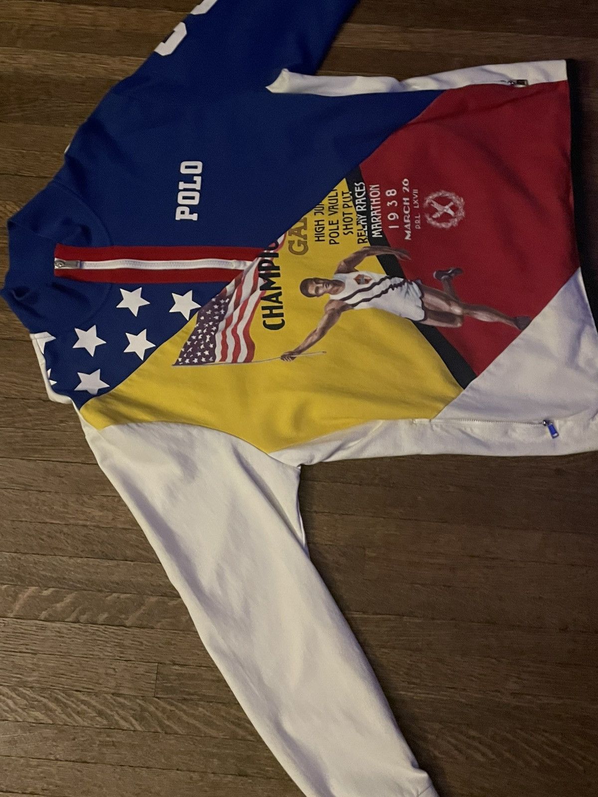 Polo Ralph Lauren × USA Olympics × Vintage Polo Ralph Lauren Track & Field USA Jacket Rare 1938 Graphic Size US L / EU 52-54 / 3 - 3 Thumbnail