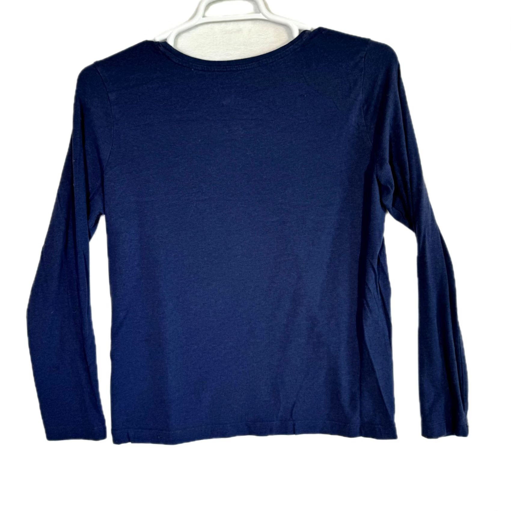 Banana Republic Banana Republic Shirt Blue Cotton Stretch Pullover – Size L Women’s Long Sleeve Casual Crew Neck Shirt Size L / US 10 / IT 46 - 2 Thumbnail