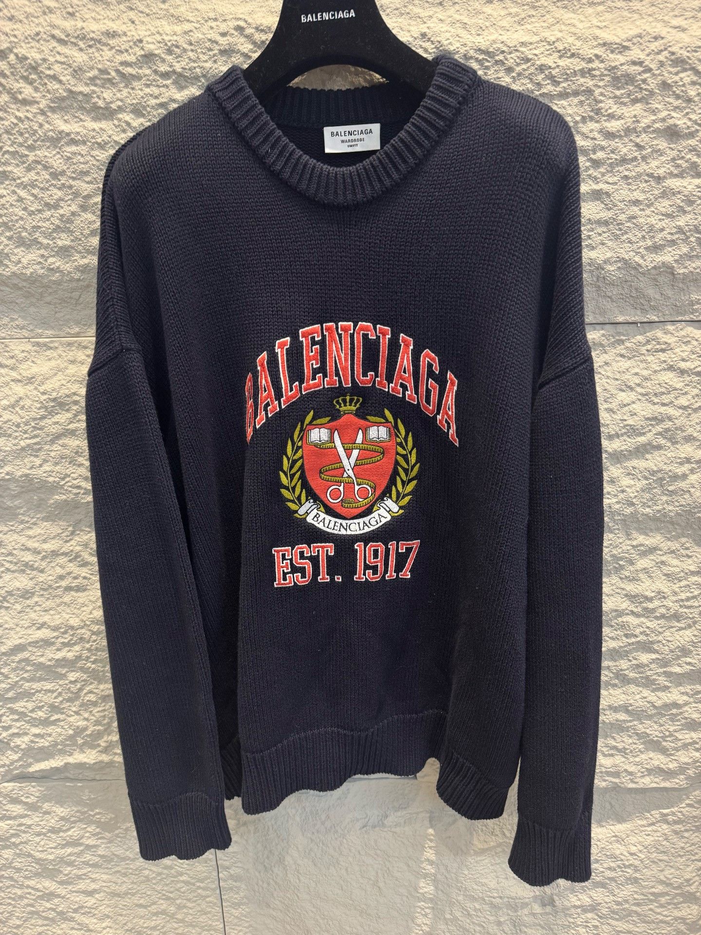 Balenciaga Balenciaga Embroidered Logo Sweater Size US M / EU 48-50 / 2 - 1 Thumbnail
