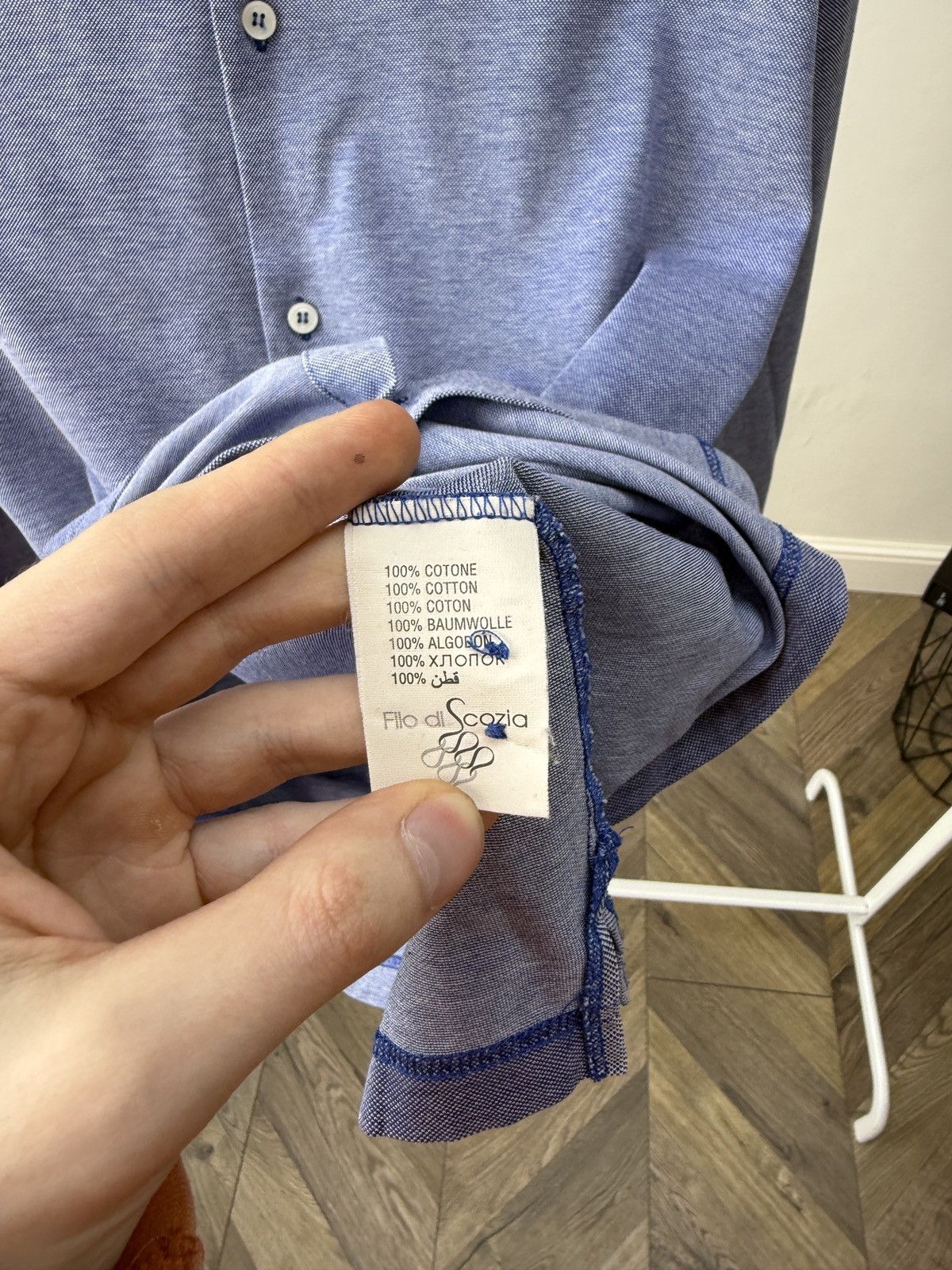 Boggi Vintage Boggi Milano Shirt Blue Cotton Button Up Size US L / EU 52-54 / 3 - 6 Thumbnail
