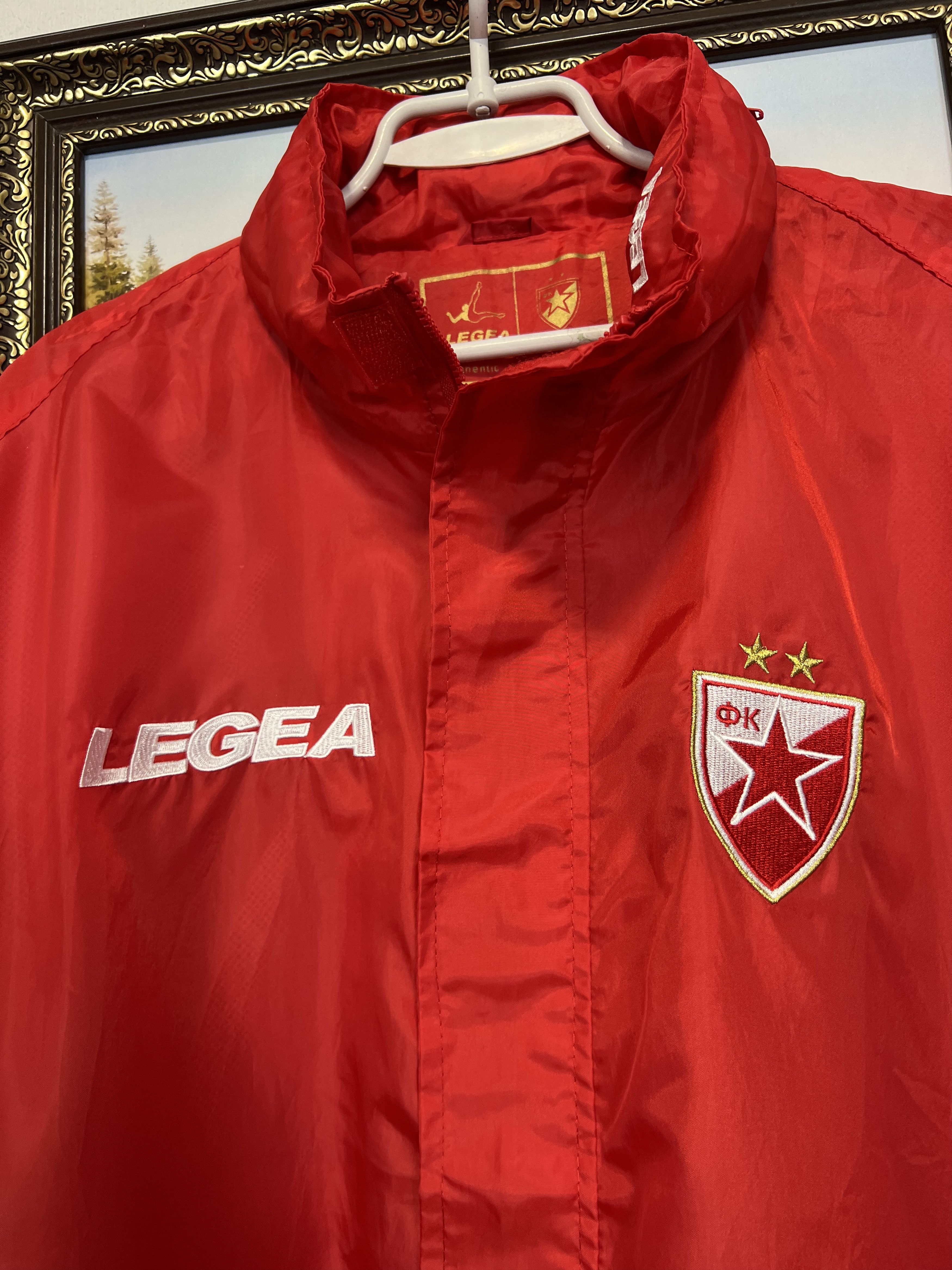 Vintage Red Star Belgrade Crvena Zvezda Football Jacket Windbreaker Size US XXL / EU 58 / 5 - 3 Thumbnail