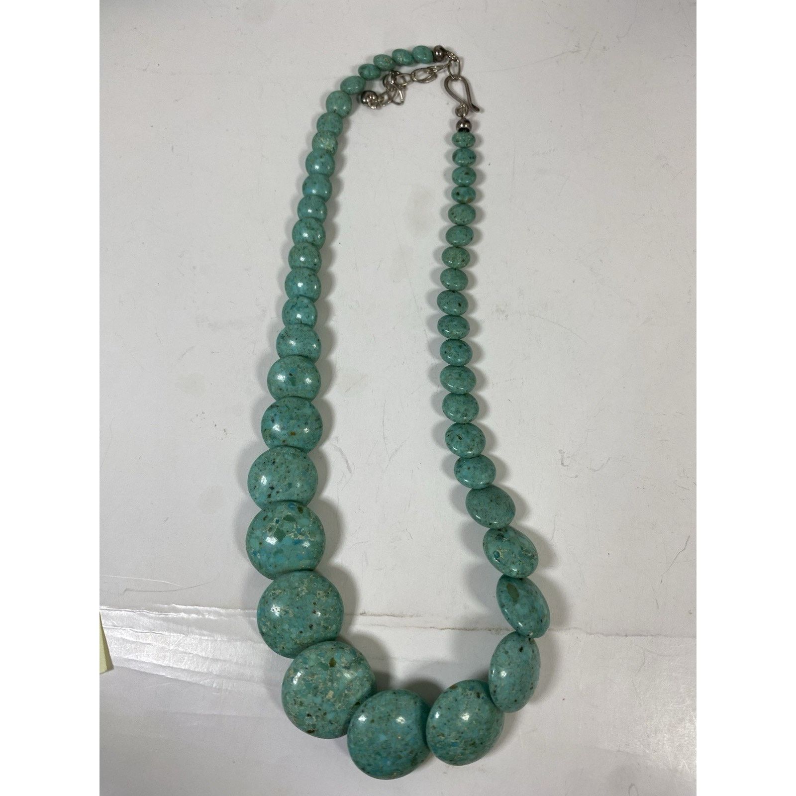 Other Graduated Beaded Turquoised Necklace w/ 925 Clasp Size ONE SIZE - 3 Thumbnail