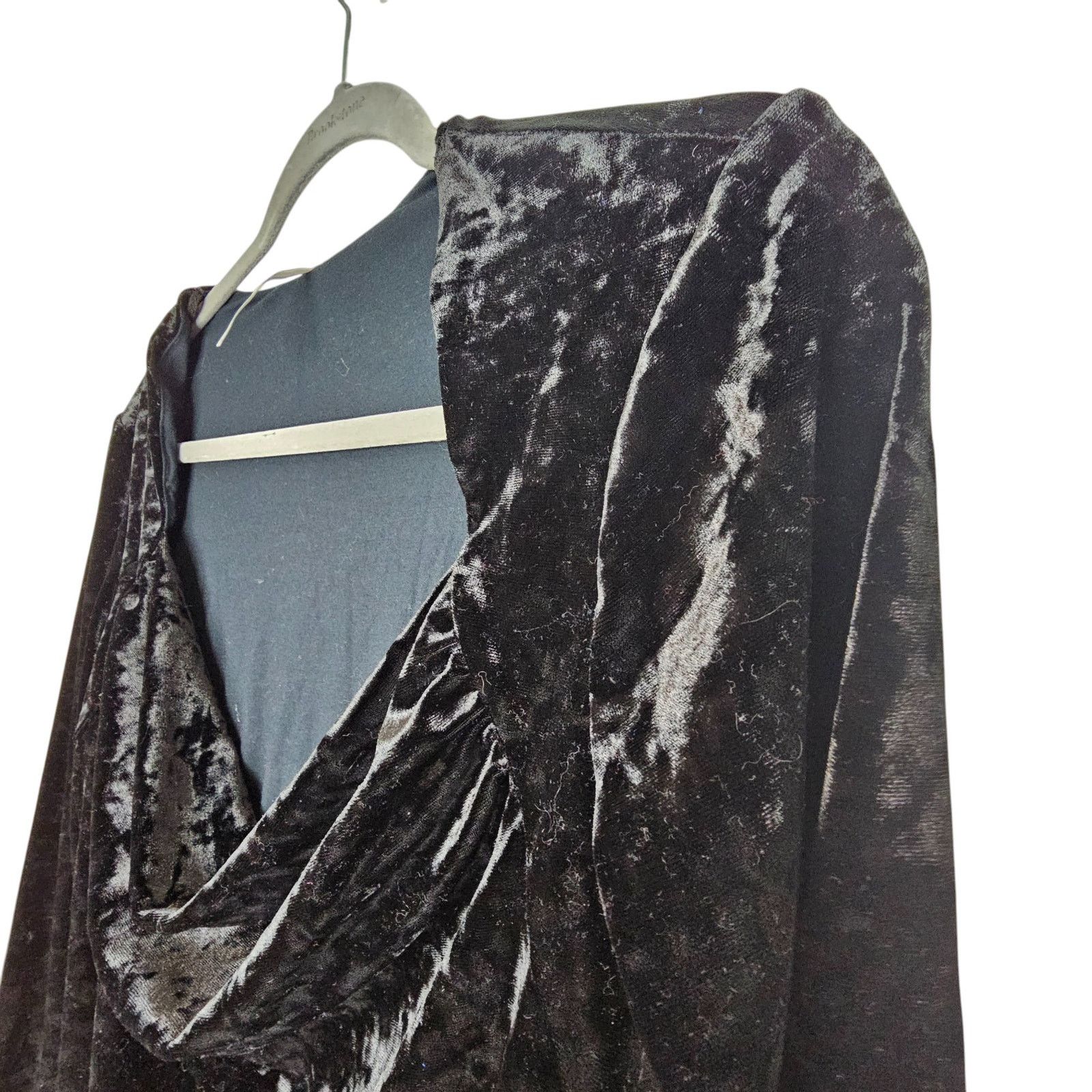 Free People Free People Perfect Date Black Velvet Top Cowl Neck Sz M Size M / US 6-8 / IT 42-44 - 5 Thumbnail