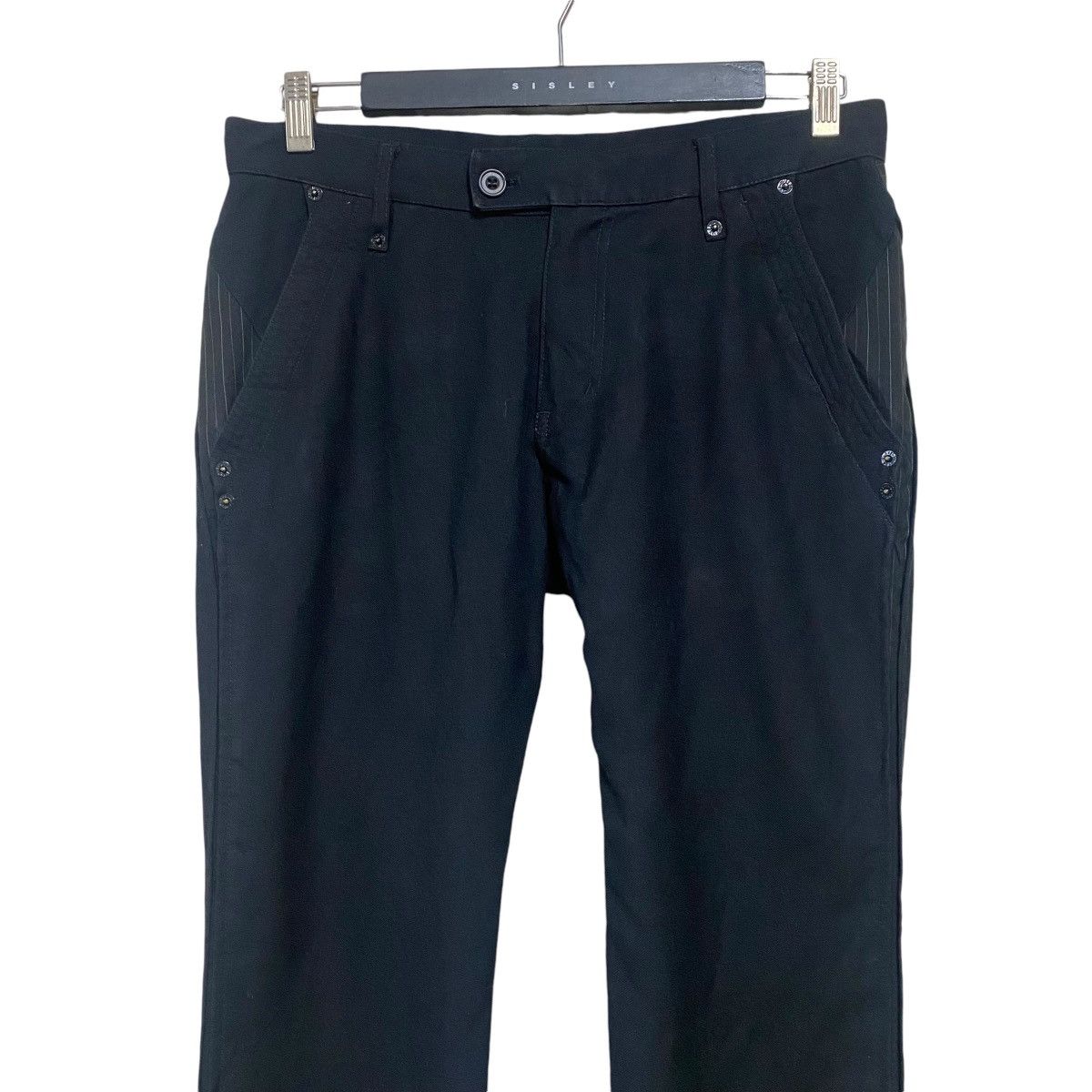 PPFM PPFM Black Paneled Trouser Low Rise Buckle Back Size US 32 / EU 48 - 3 Thumbnail