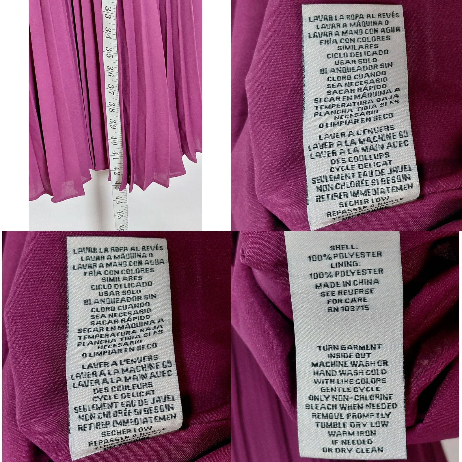 Nanette Lepore NANETTE LEPORE Pleated Sleeveless Dress Purple Size 6 Size M / US 6-8 / IT 42-44 - 8 Thumbnail