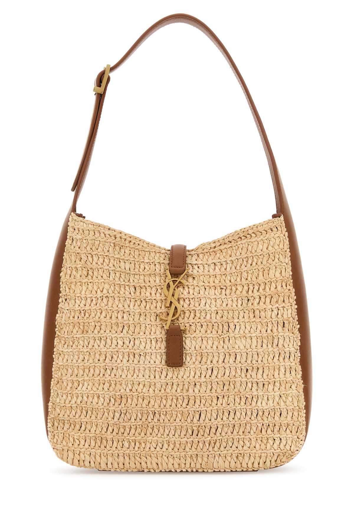 Saint Laurent Paris Raffia Small Le 5 Ã¡ 7 Shoulder Bag Size ONE SIZE - 1 Thumbnail