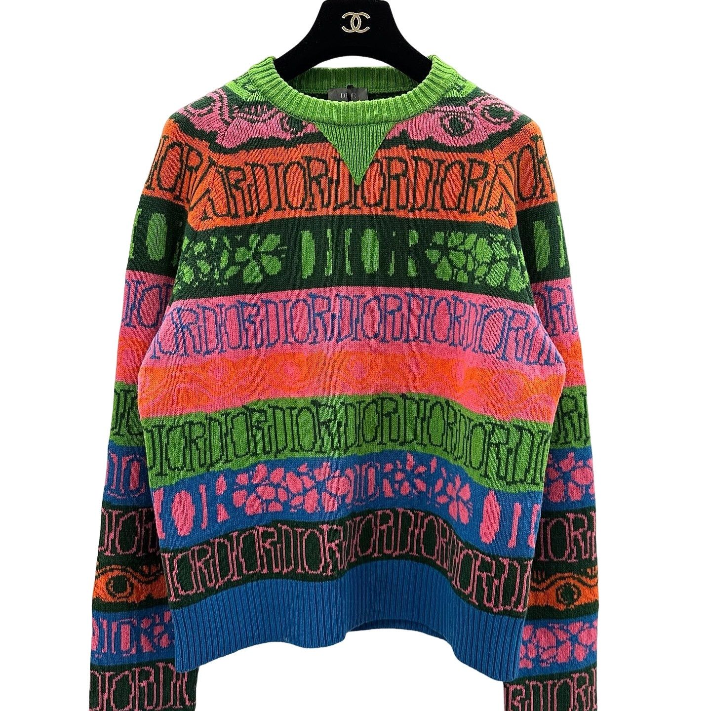 トップス DIOR MULTICOLOR WOOL JACQUARD SWEATER Dior Dior Multi-Color Jacquard Sweater Size S | Grailed