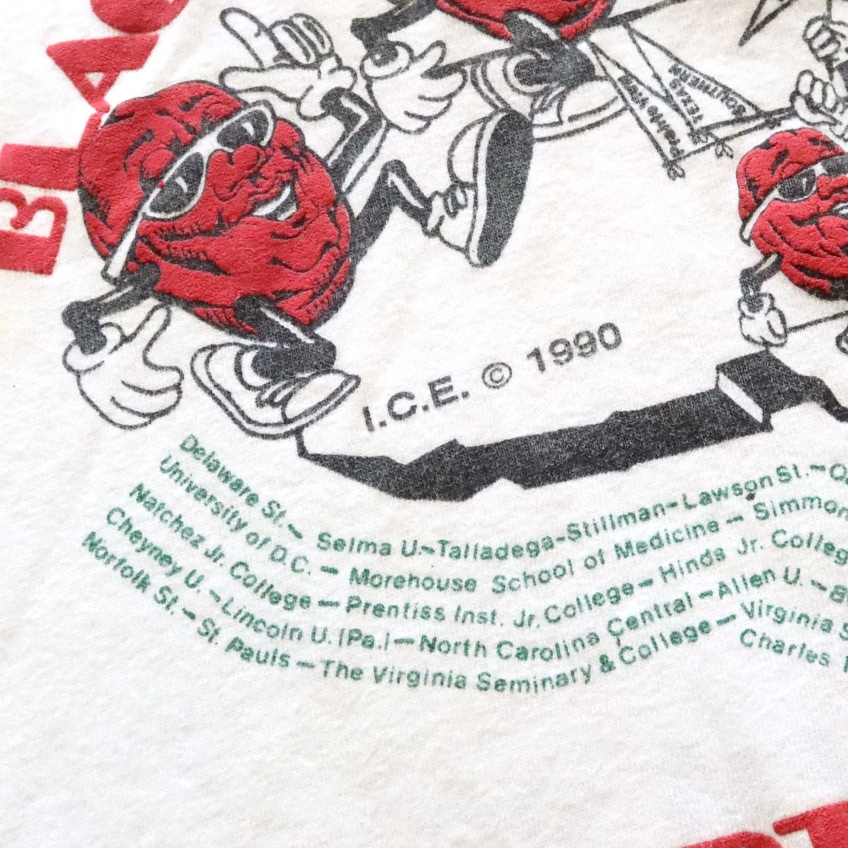 Vintage Vintage 90s Support Black Colleges Tshirt XL White Shirt Mens Size US XL / EU 56 / 4 - 6 Thumbnail