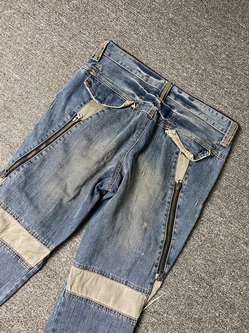 PPFM 🔥 PPFM Bondage Multi-zipper Denim Jeans 🔥 (136) Size US 32 / EU 48 - 3 Thumbnail