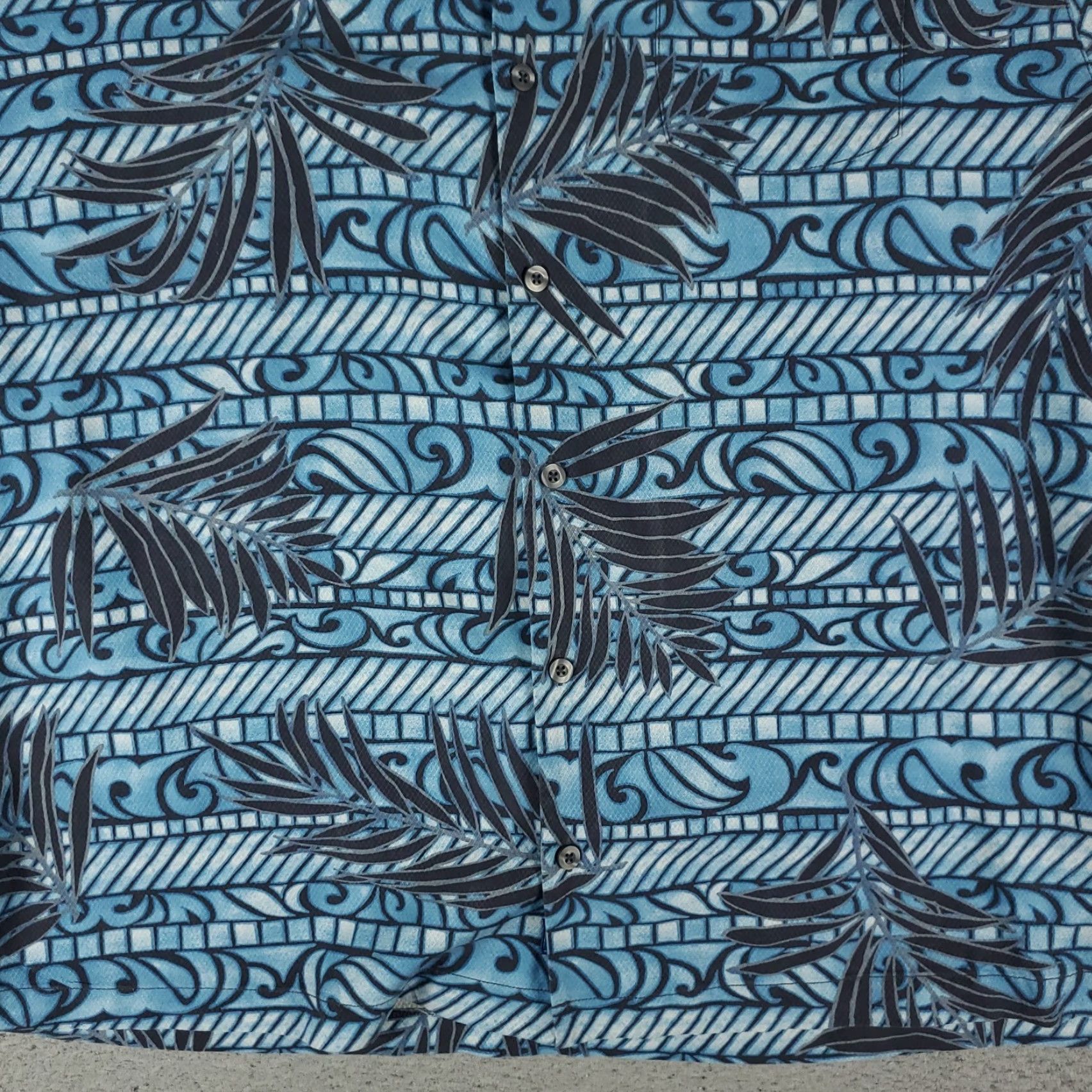 Tommy Bahama Tommy Bahama Shirt Mens XL Blue Silk Striped Button-Up Pockets Aloha Hawaiian Size US XL / EU 56 / 4 - 3 Thumbnail