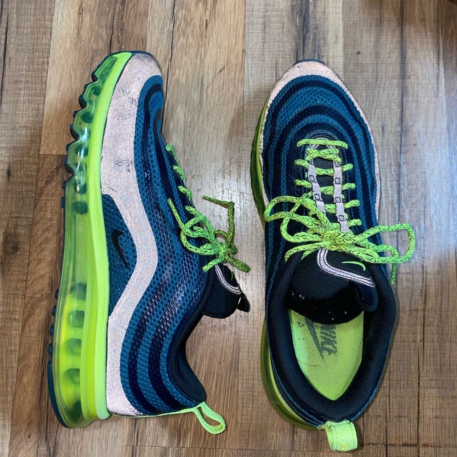 Nike 2013 Nike Air Max 97 Hyperfuse Blue Volt Size US 10 / EU 43 - 2 Thumbnail