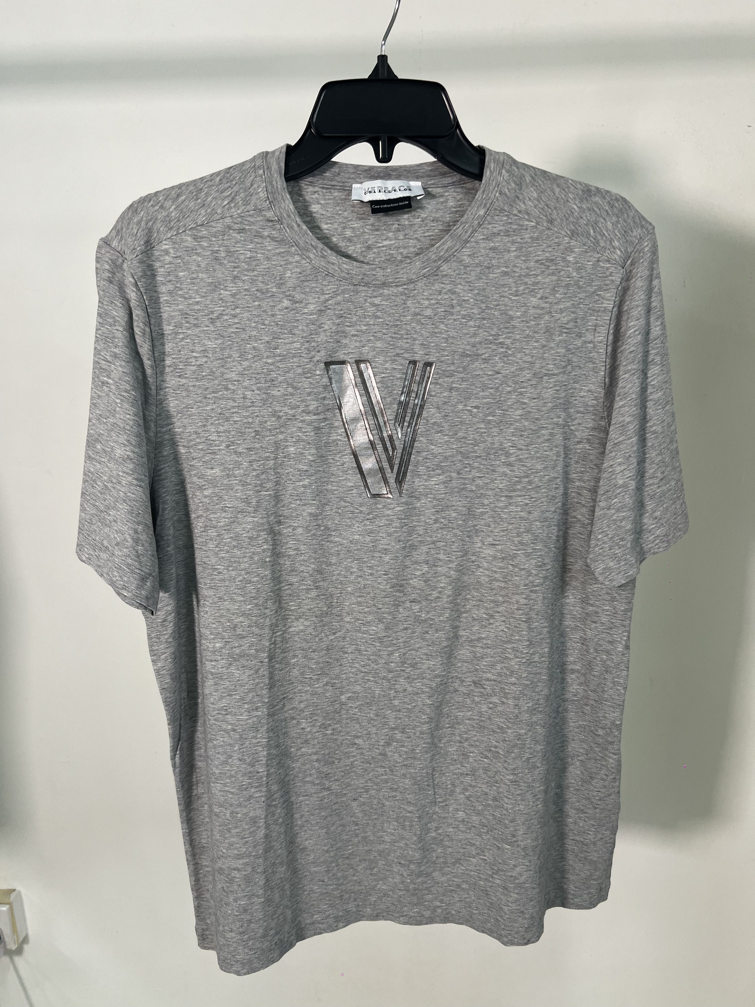 image of Versace V Tee in Grey, Men's (Size XL)