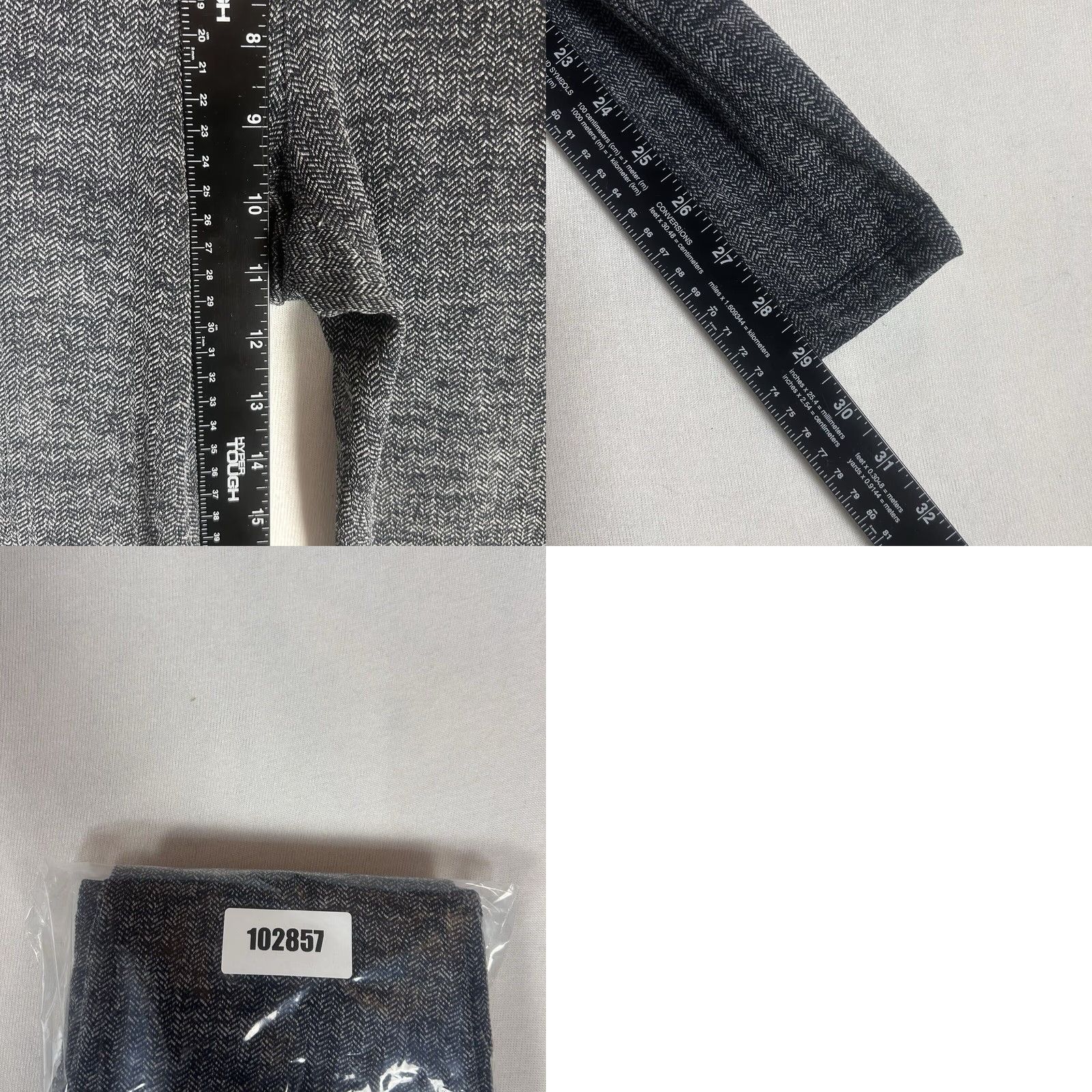 Athleta VINTAGE Athleta Herringbone Metro High Waisted Leggings Womens Small Gray Stretch Pocket Size 32" / US 10 / IT 46 - 8 Thumbnail