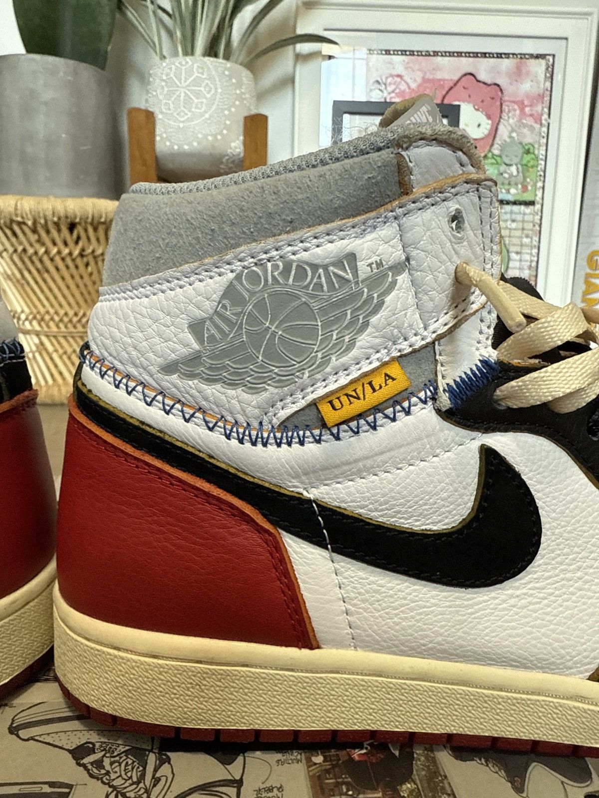 Jordan Brand × Union LA Jordan 1 Retro High Union Los Angeles Black Toe Size US 9.5 / EU 42-43 - 8 Thumbnail